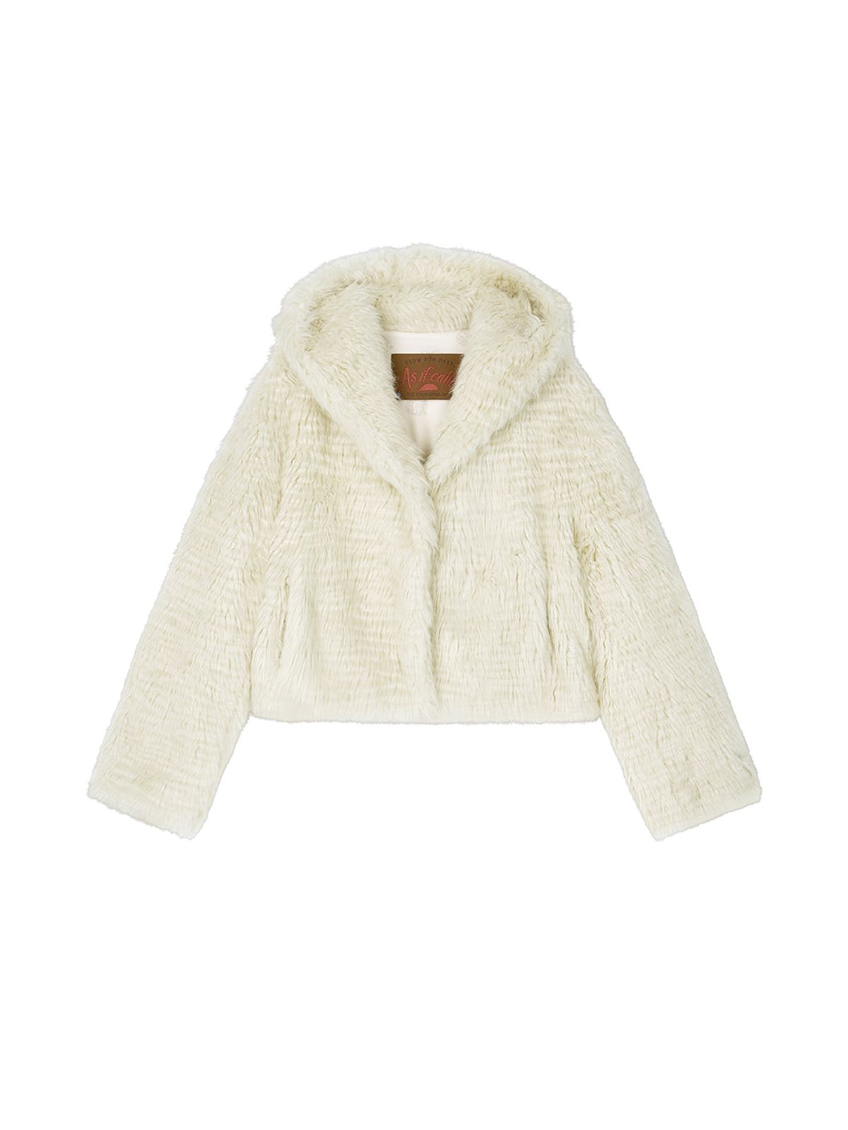 에즈이프 캘리(ASIF CALIE) HOODED FUR JACKET IVORY
