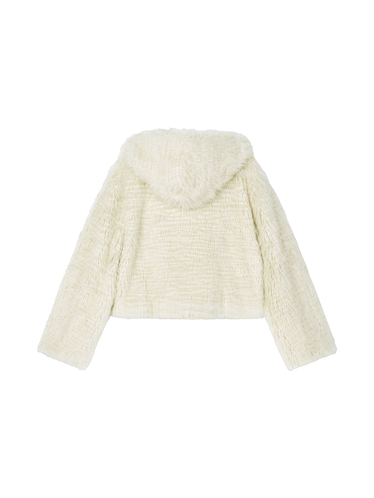 에즈이프 캘리(ASIF CALIE) HOODED FUR JACKET IVORY