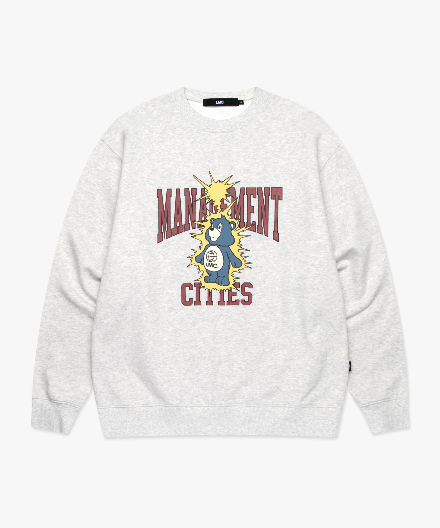 MUSINSA | LMC THUNDER BEAR SWEATSHIRT light heather gray