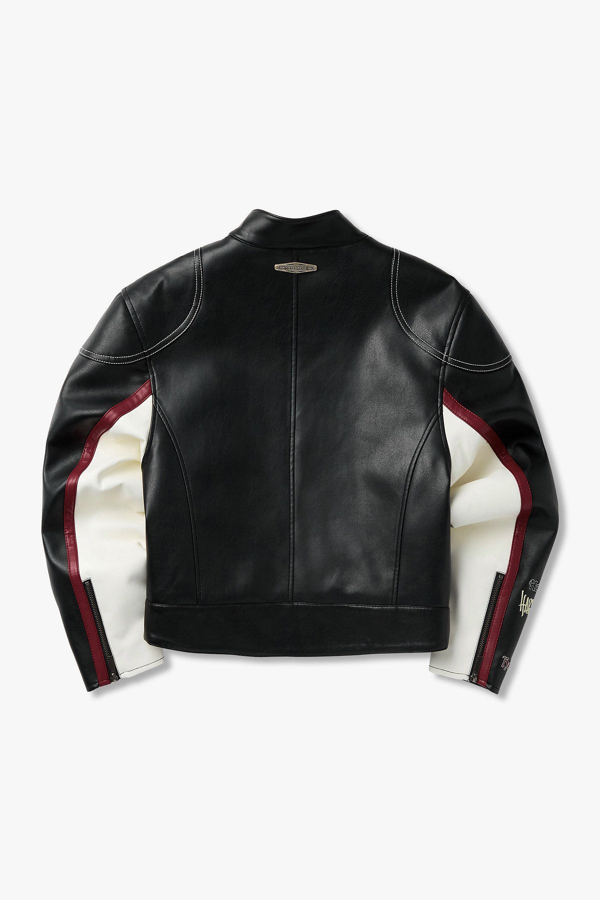 할리데이비슨 컬렉션스®(HARLEY-DAVIDSON COLLECTIONS®) 신세틱 레더 레이싱 점퍼 블랙 HH15301004