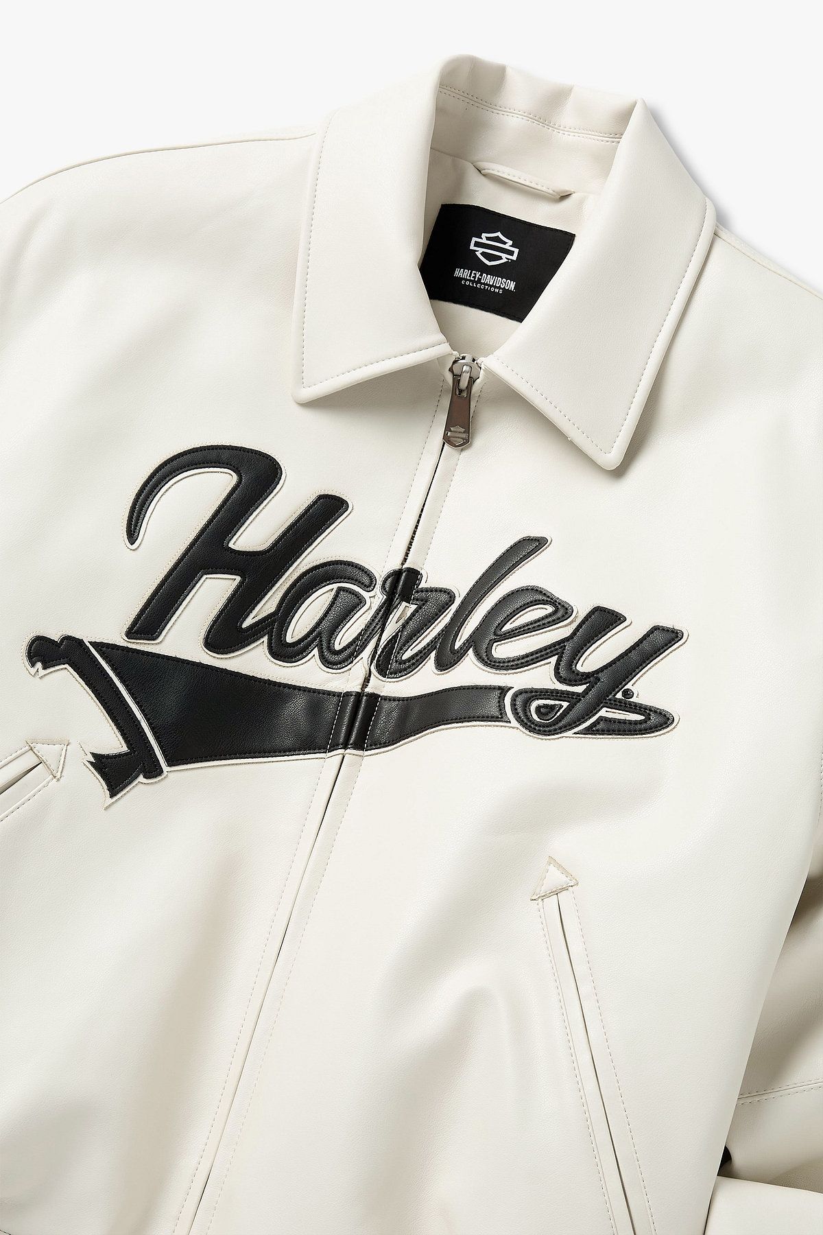 할리데이비슨 컬렉션스®(HARLEY-DAVIDSON COLLECTIONS®) SYNTHETIC LEATHER 블루종 크림 HH15301001
