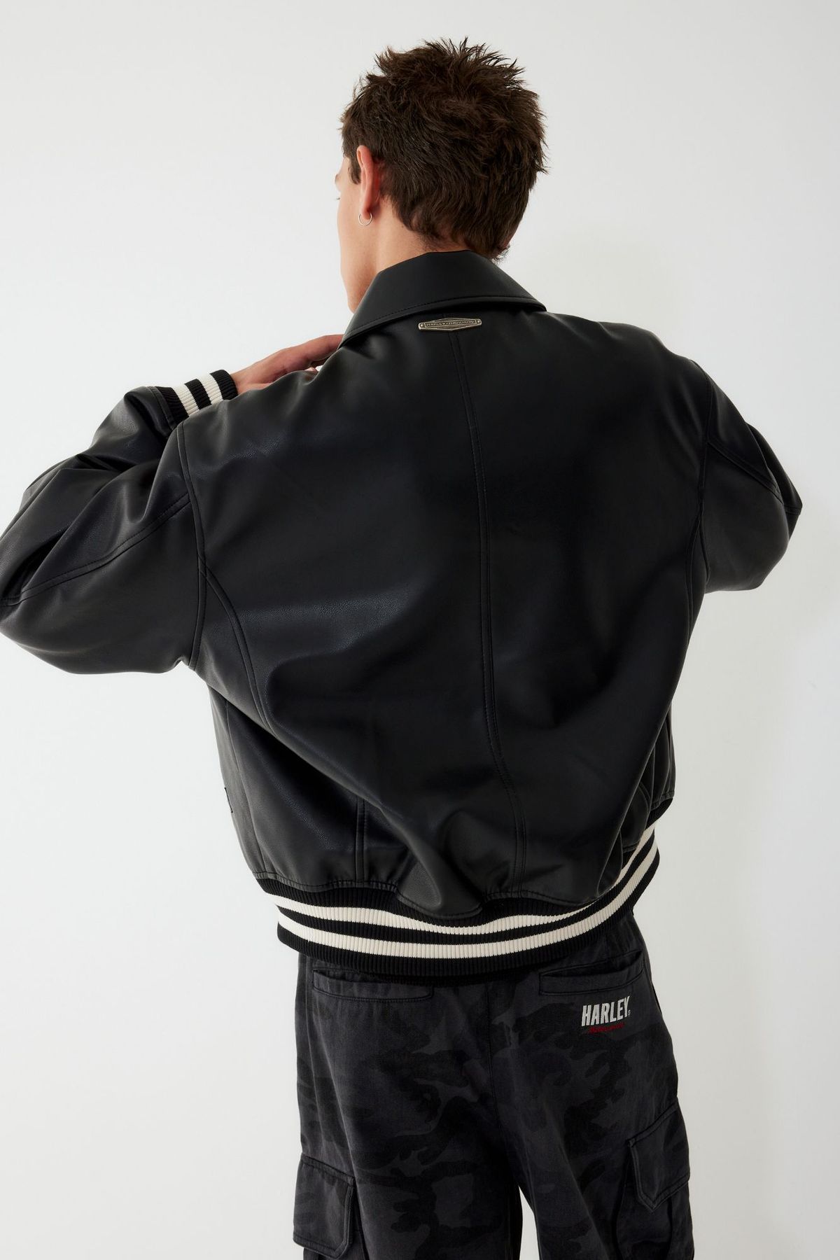 할리데이비슨 컬렉션스®(HARLEY-DAVIDSON COLLECTIONS®) SYNTHETIC LEATHER 블루종 블랙 HH15301001