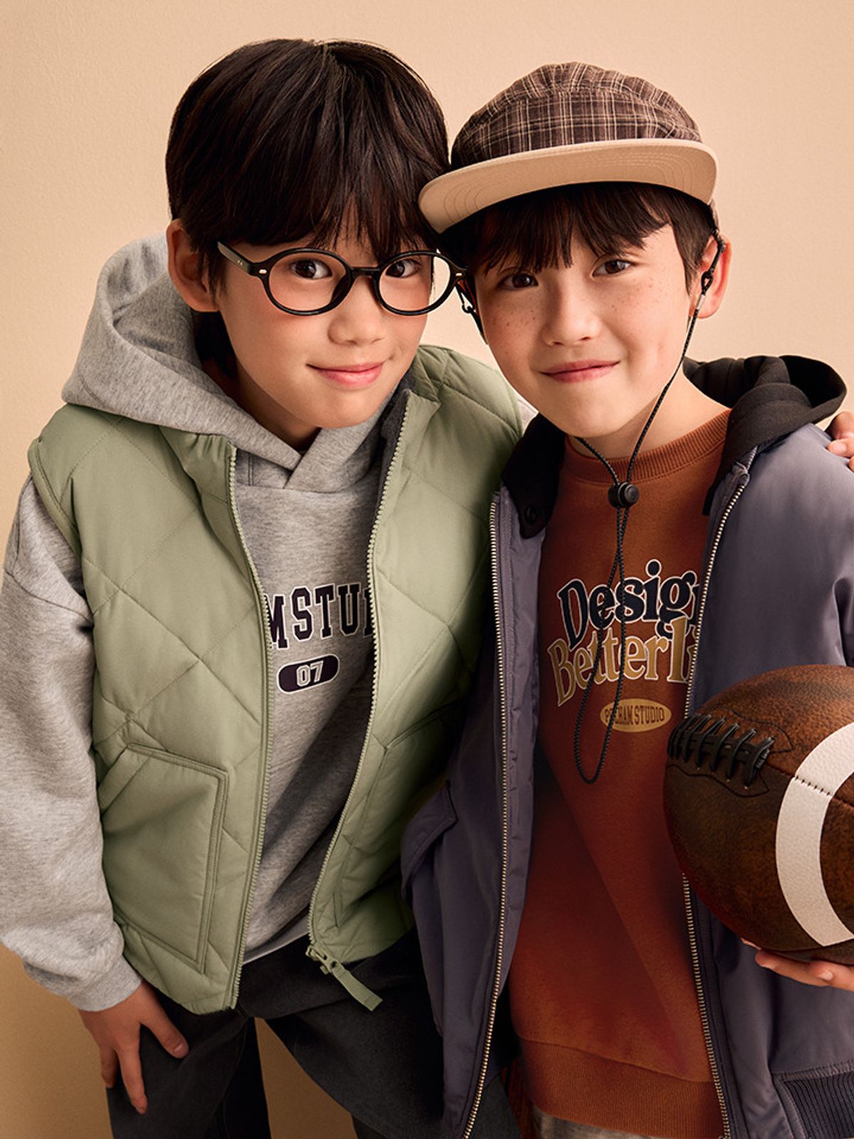 폴햄키즈(POLHAM KIDS) 공용) 폴라폴리스 안감 T넥 베스트_PKF4VP3020