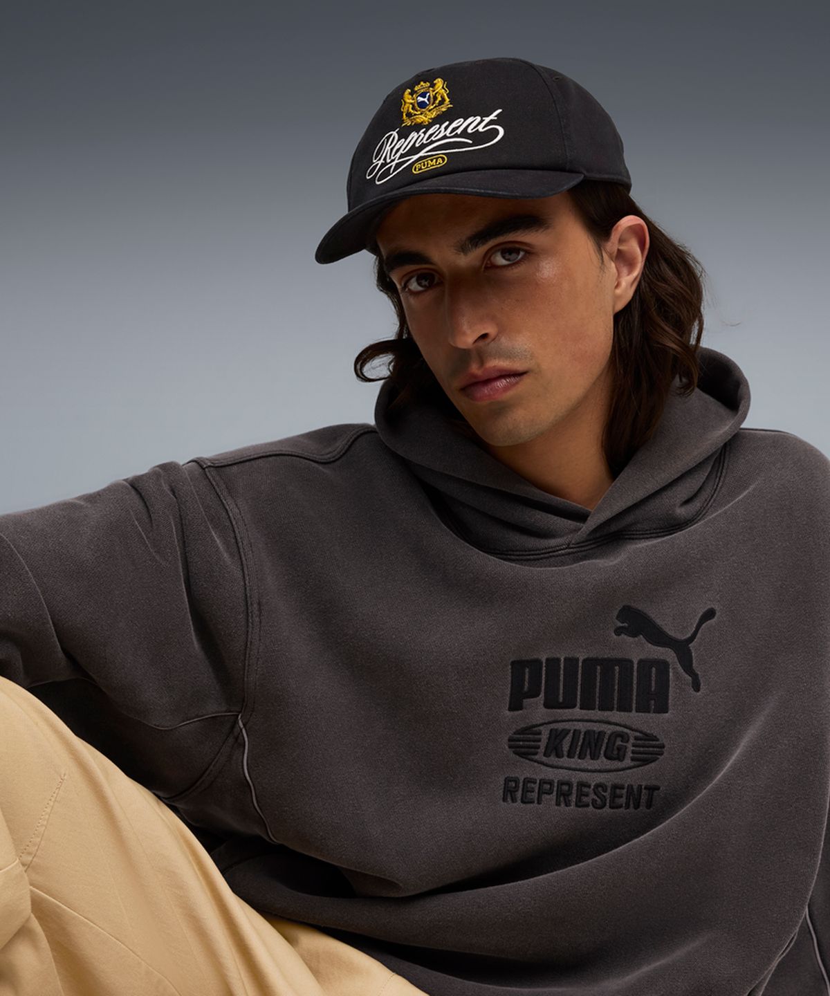 푸마(PUMA) 푸마 X 리프레젠트 그래픽 BB 캡 - 블랙 / 026600-01