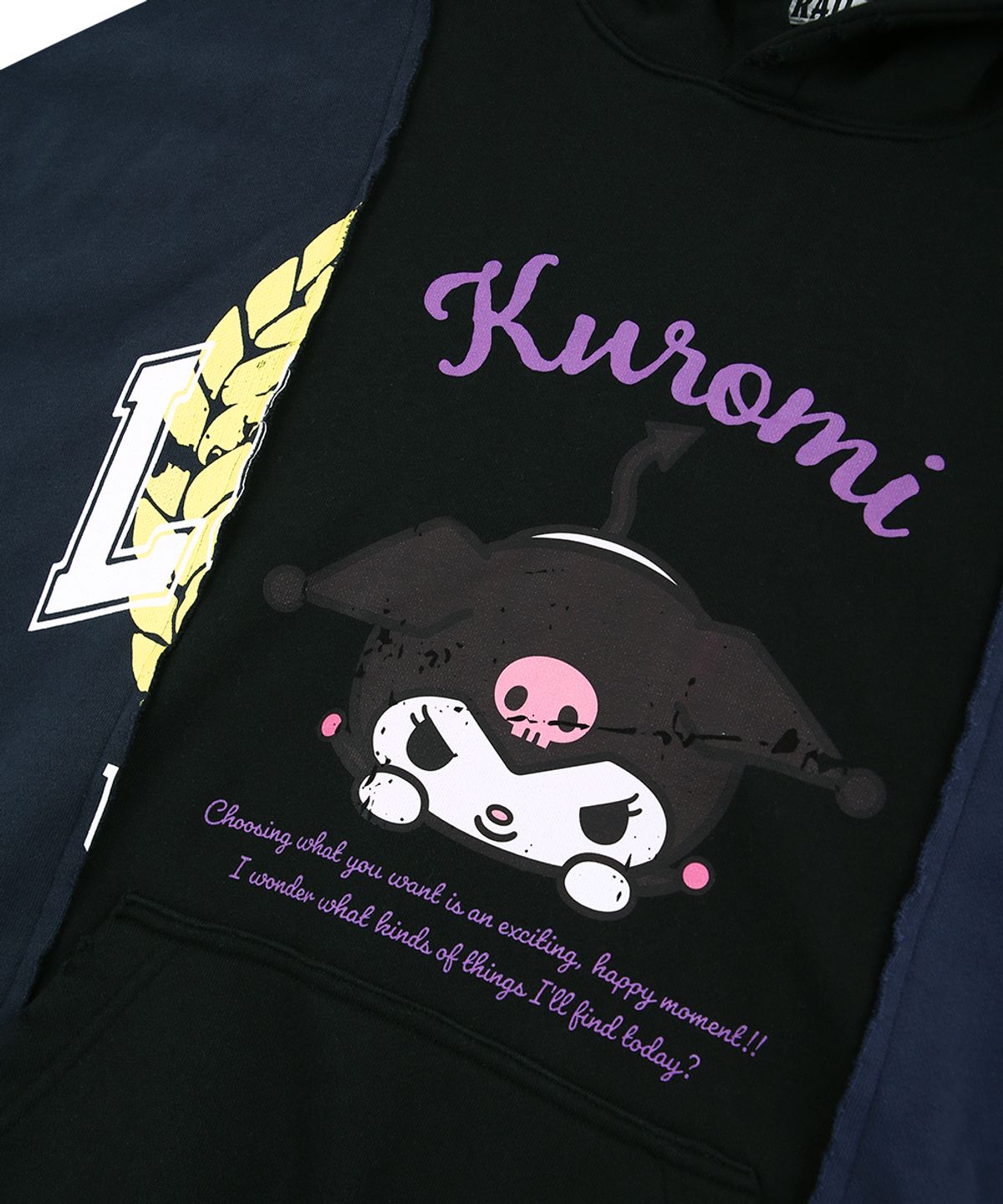 그레일즈(GRAILZ) [GRAILZ I KUROMI] KUROMI REWORK HOODIE [NAVY]