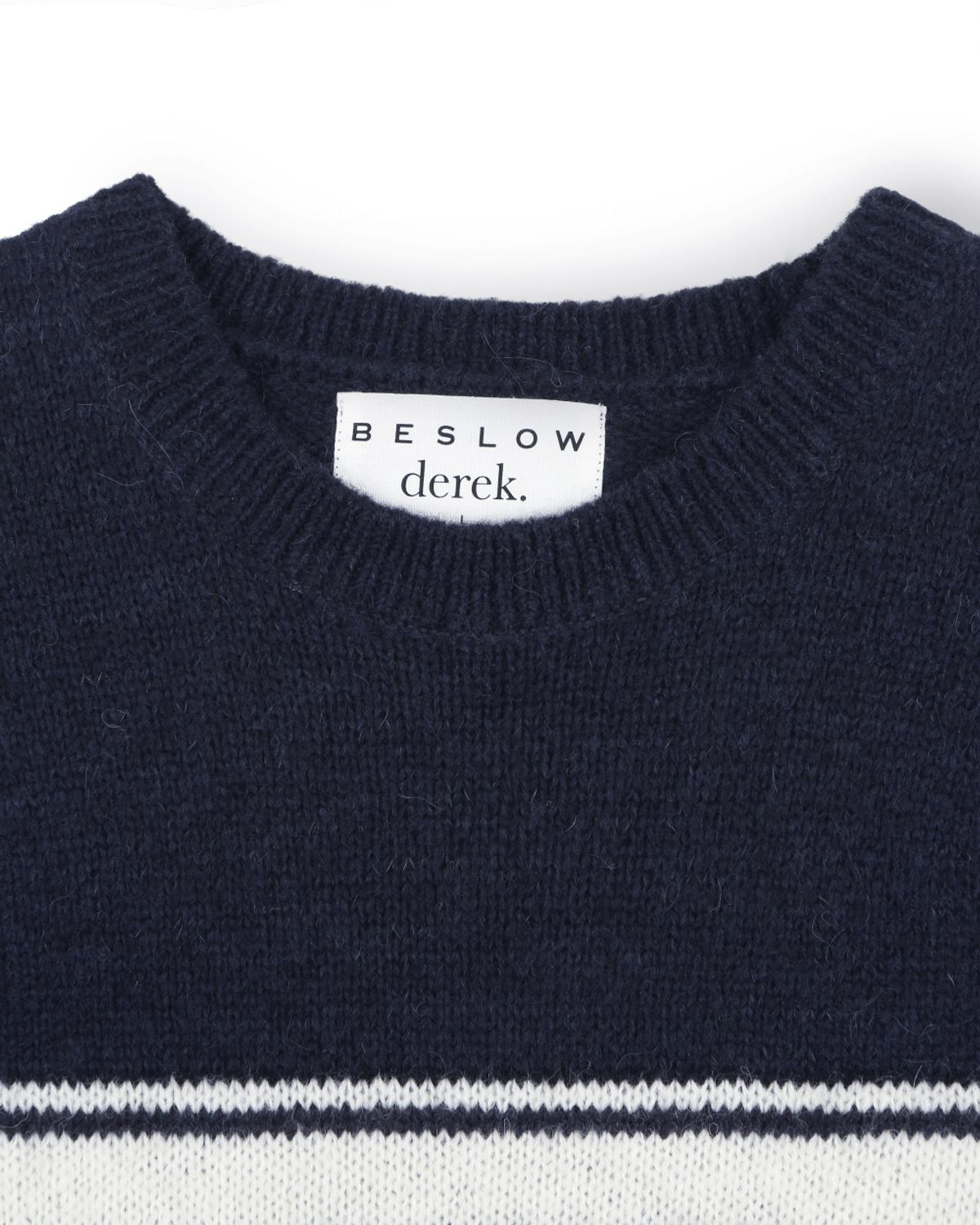 비슬로우(BESLOW) [비슬로우X데릭]STRIPE ALPACA KNIT NAVY