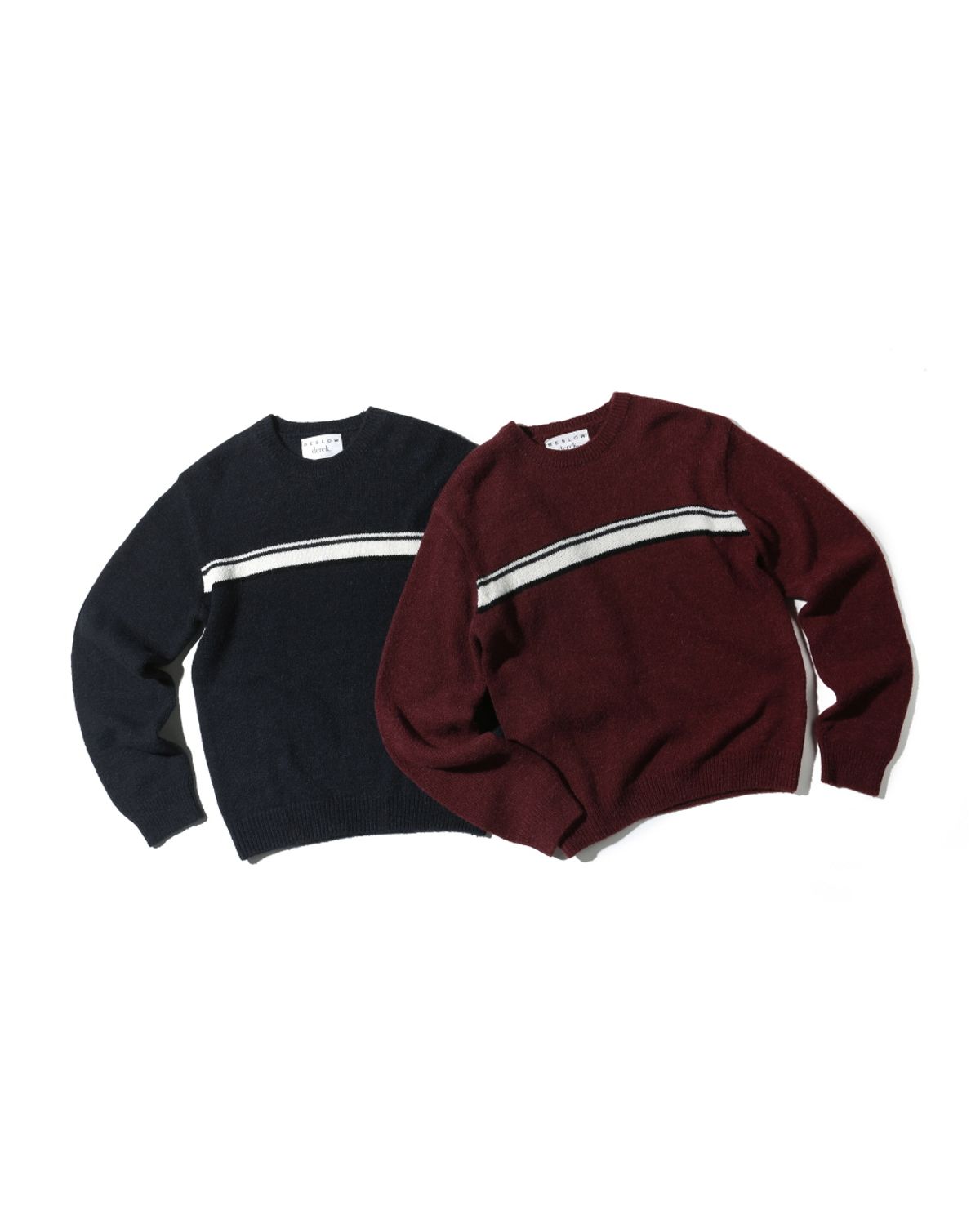 비슬로우(BESLOW) [비슬로우X데릭]STRIPE ALPACA KNIT NAVY