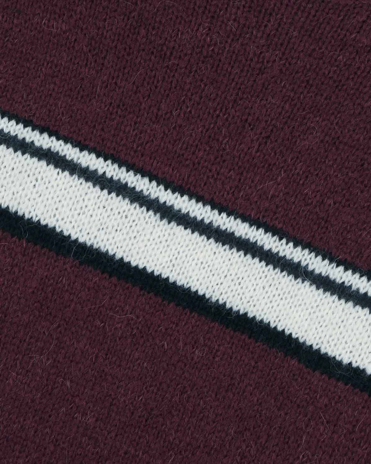 비슬로우(BESLOW) [비슬로우X데릭]STRIPE ALPACA KNIT BURGUNDY