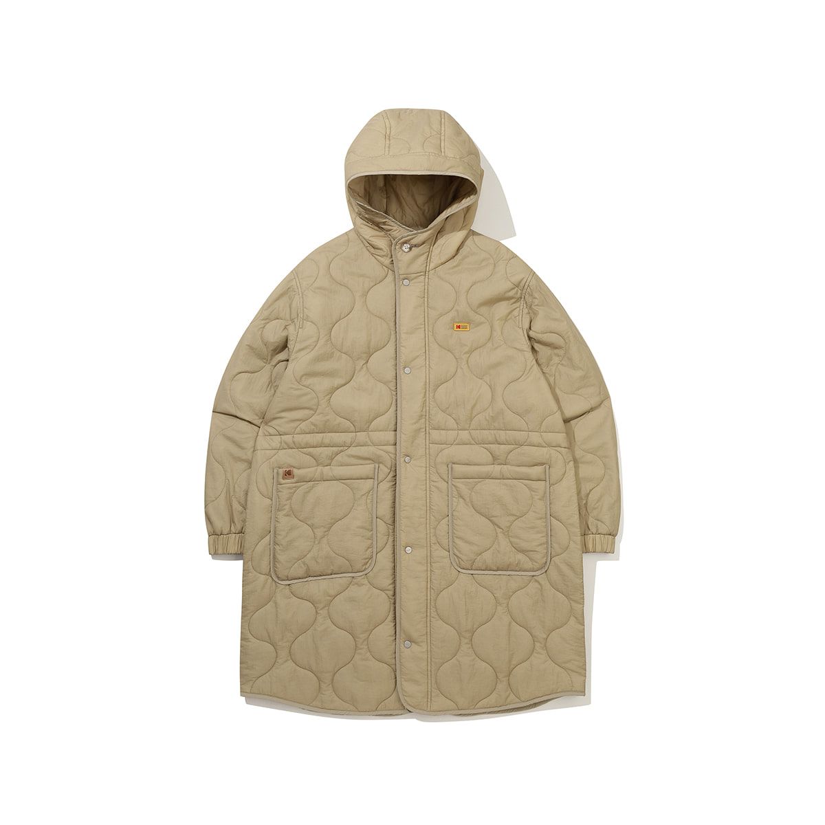 코닥(KODAK) 씨네프레임 경량 퀼팅 롱 후드 자켓 BEIGE