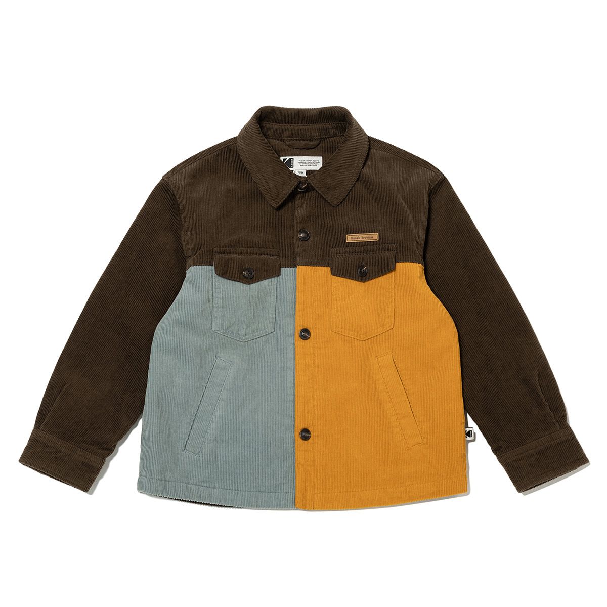 코닥 키즈(KODAK KIDS) 브라우니 컬러블럭 패딩 셔켓 키즈 BROWN