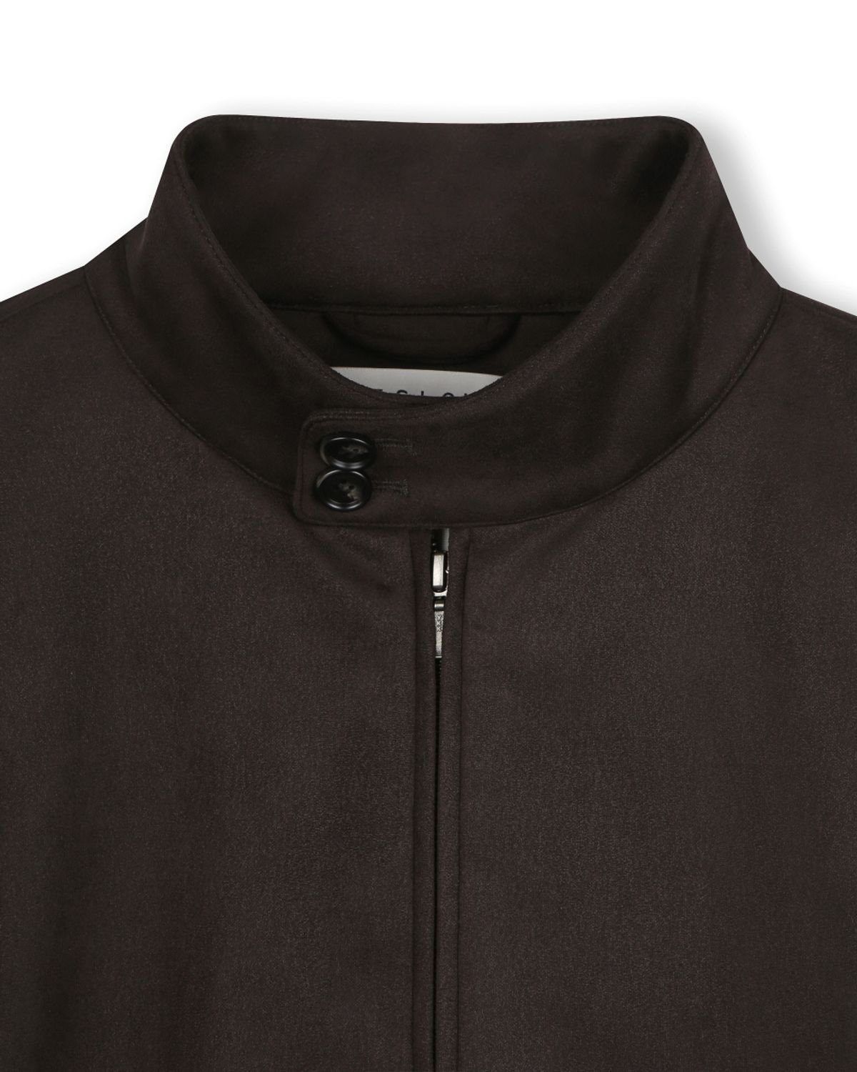 비슬로우(BESLOW) [비슬로우X데릭]SYNTHETIC SUEDE HARRINGTON JACKET DARK BROWN