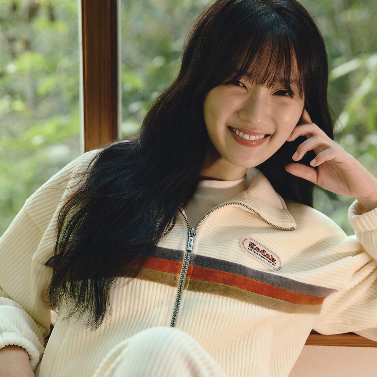코닥(KODAK) 씨네코닥 벨벳 코듀로이 집업 우먼 IVORY