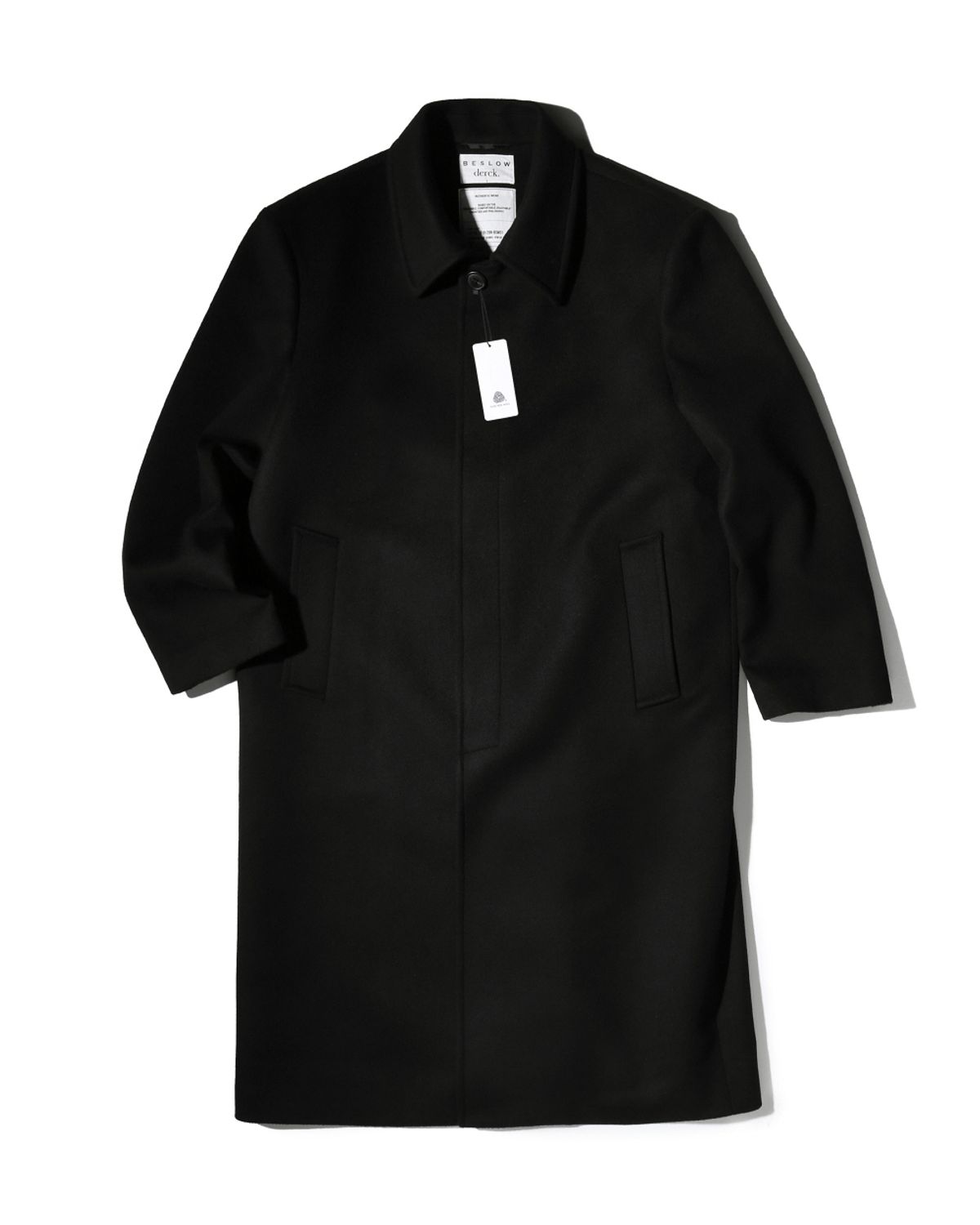 비슬로우(BESLOW) [비슬로우X데릭]OVERSIZED CASHMERE MAC COAT BLACK