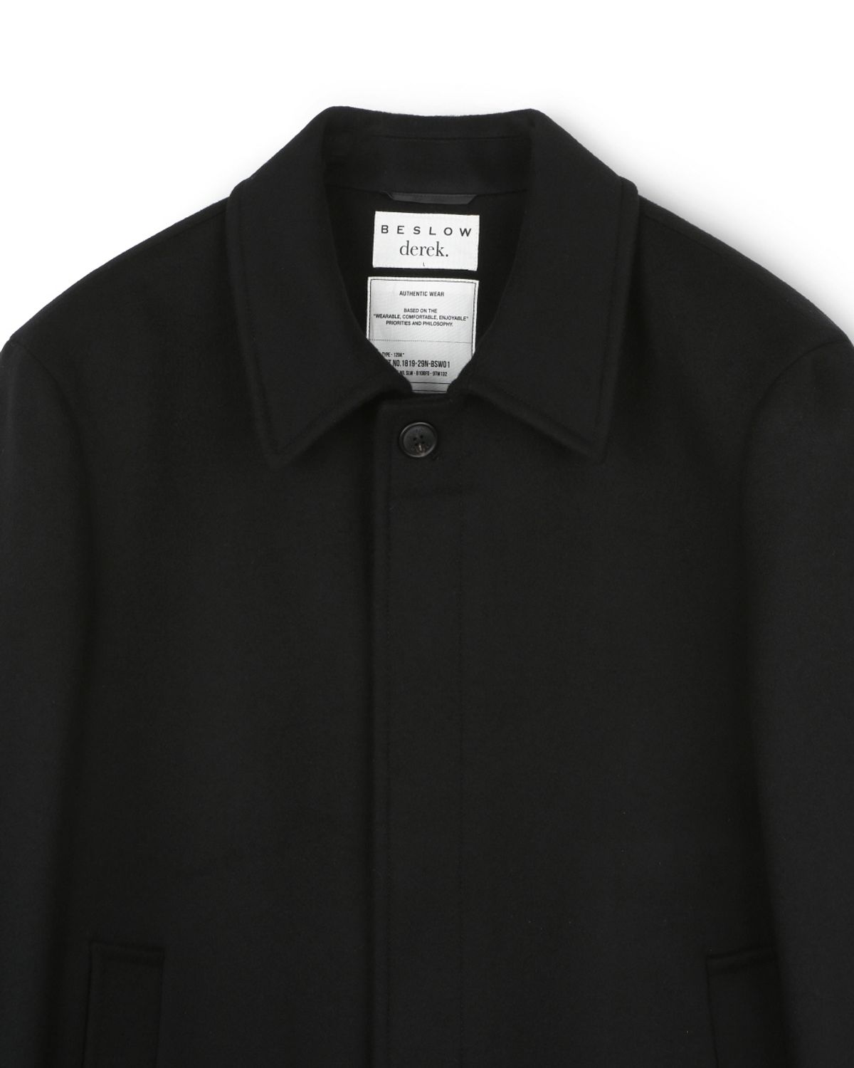 비슬로우(BESLOW) [비슬로우X데릭]OVERSIZED CASHMERE MAC COAT BLACK