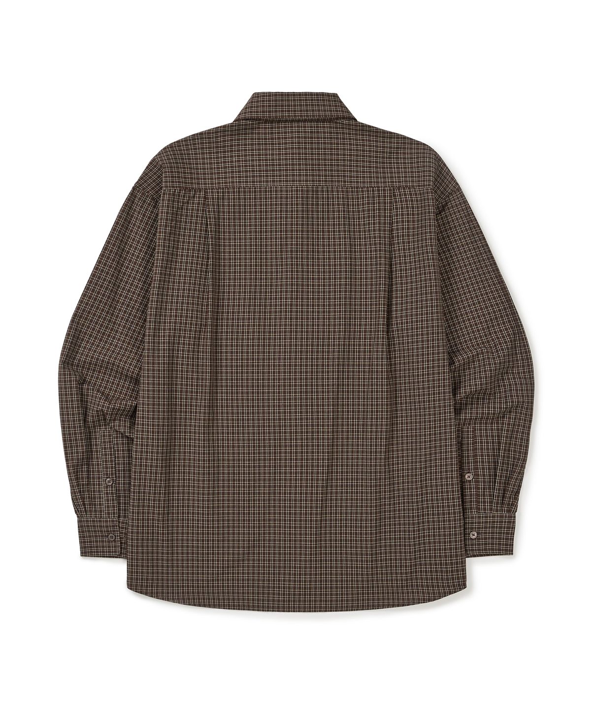 웨스트 그랜드 블러바드(WEST GRAND BOULEVARD) 노블 원 포켓 체크 셔츠 DARK BROWN