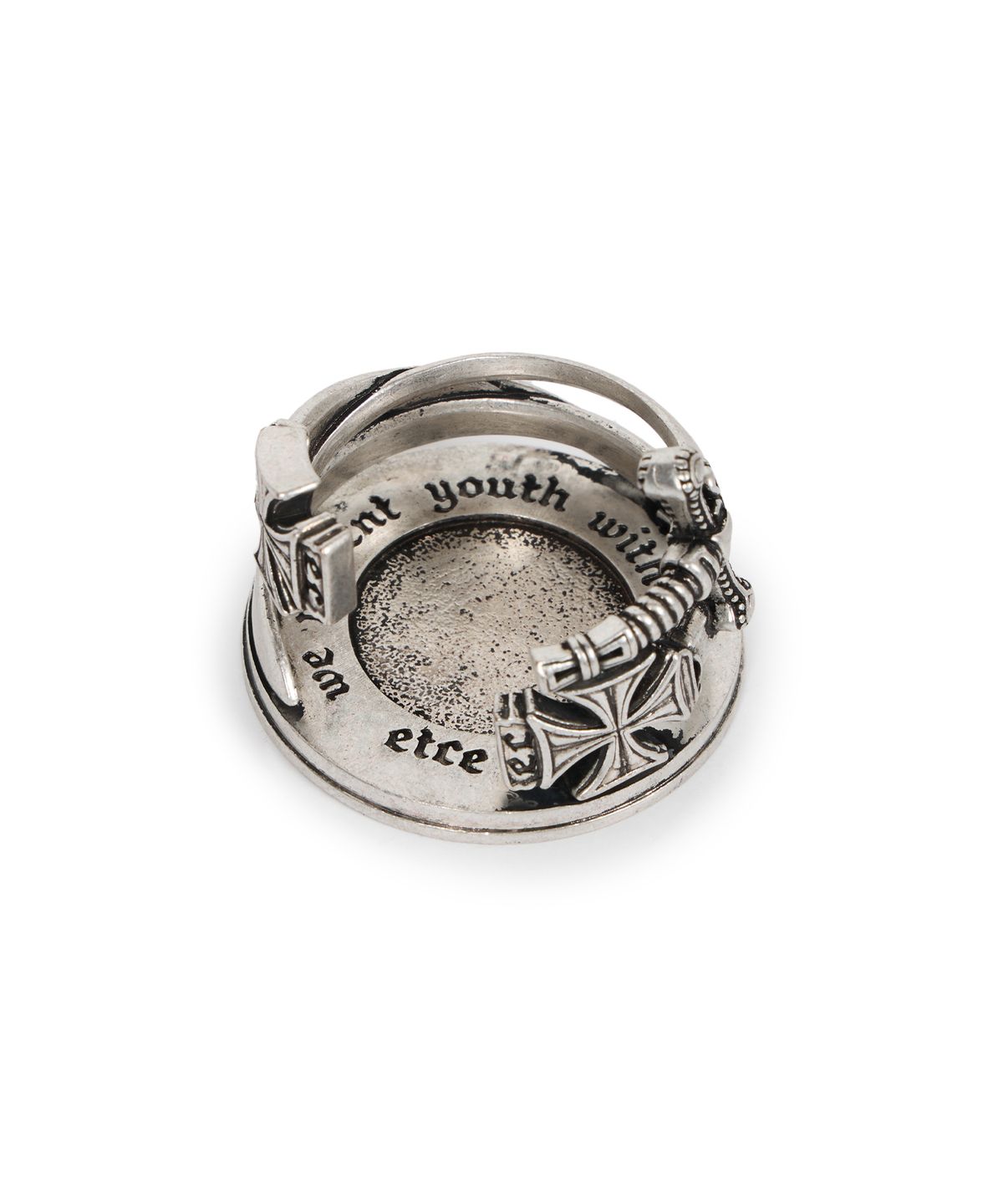 이티씨이(ETCE) CROSS SWORD INCENSE CORN HOLDER (SILVER BURNISH)