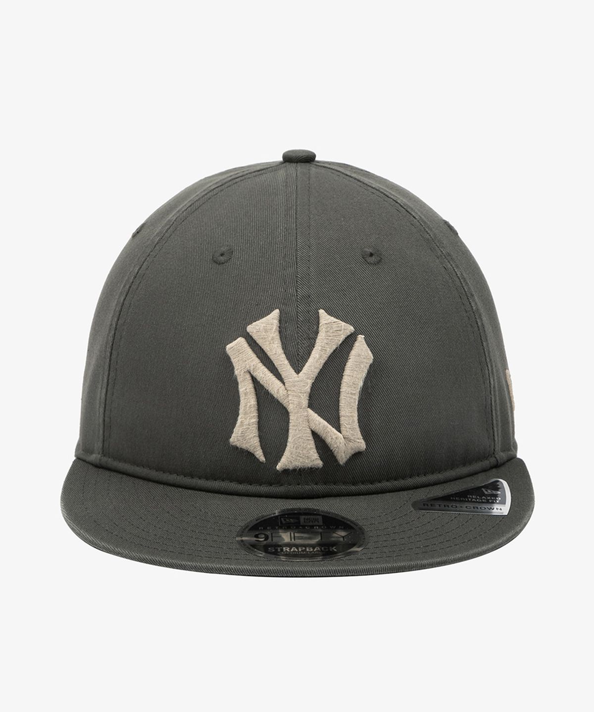 뉴에라(NEW ERA) MLB 쿠퍼스타운 뉴욕 양키스 빅 로고 레트로 크라운 스트랩백 더스티 차콜