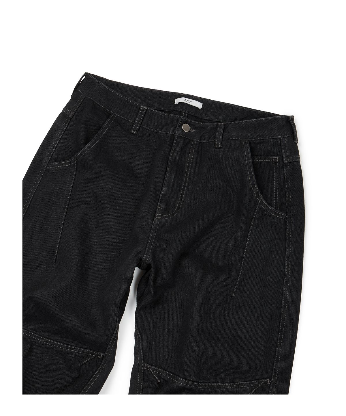 이티씨이(ETCE) CURVED PANEL DENIM PANTS 2.0 (BLACK)