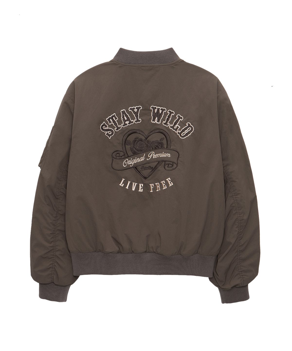 슈퍼드라이(SUPERDRY) W 나일론 봄버 자켓 다크브라운