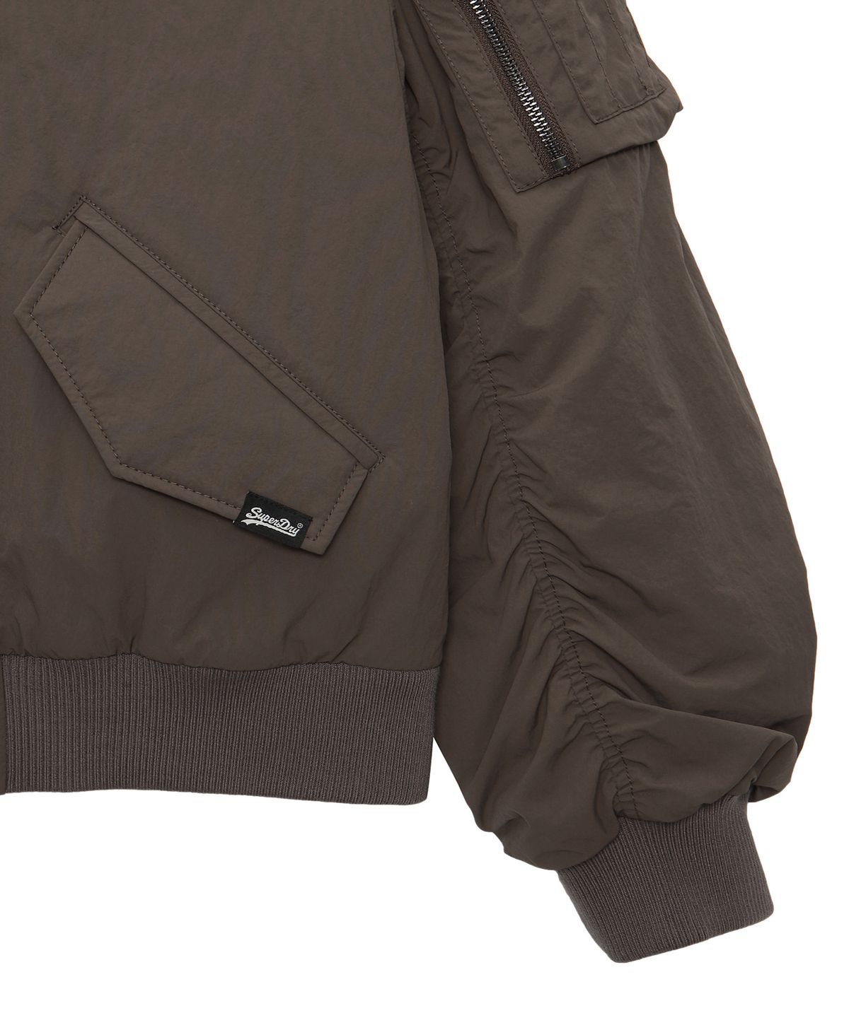 슈퍼드라이(SUPERDRY) W 나일론 봄버 자켓 다크브라운
