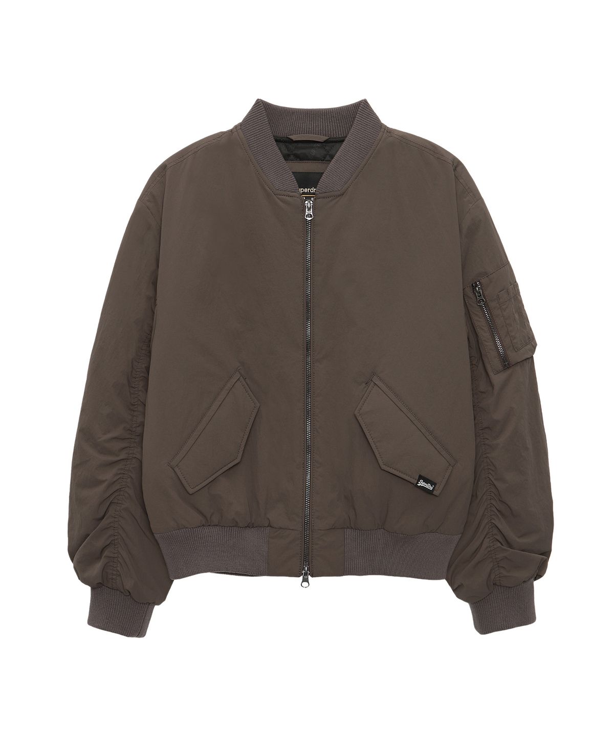 슈퍼드라이(SUPERDRY) W 나일론 봄버 자켓 다크브라운