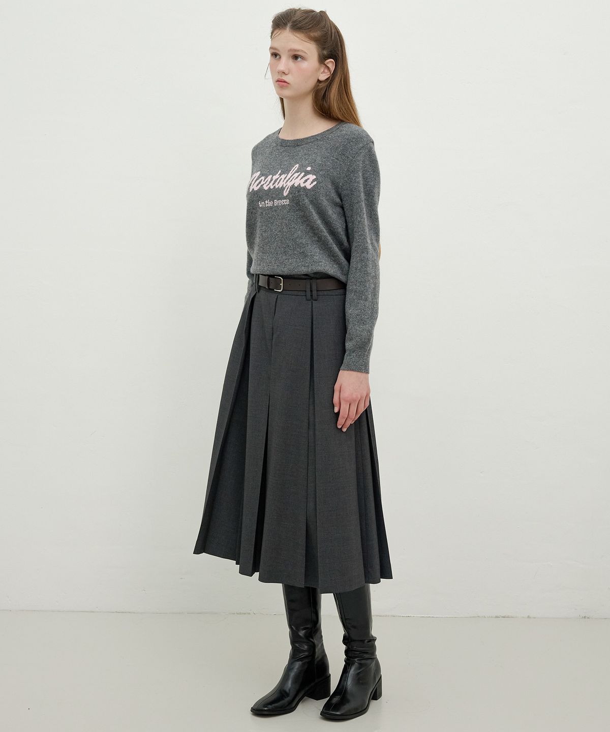 올리브 데 올리브(OLIVE DES OLIVE) 플리츠 롱 스커트 OW5XS9770