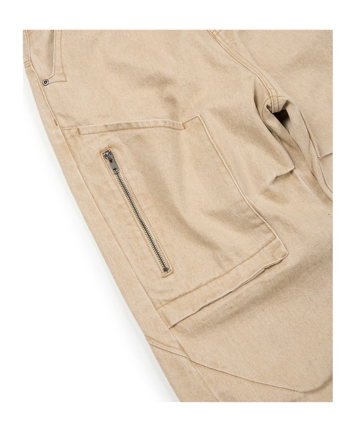 이티씨이(ETCE) SIDE POCKET CURVED DENIM (BEIGE)