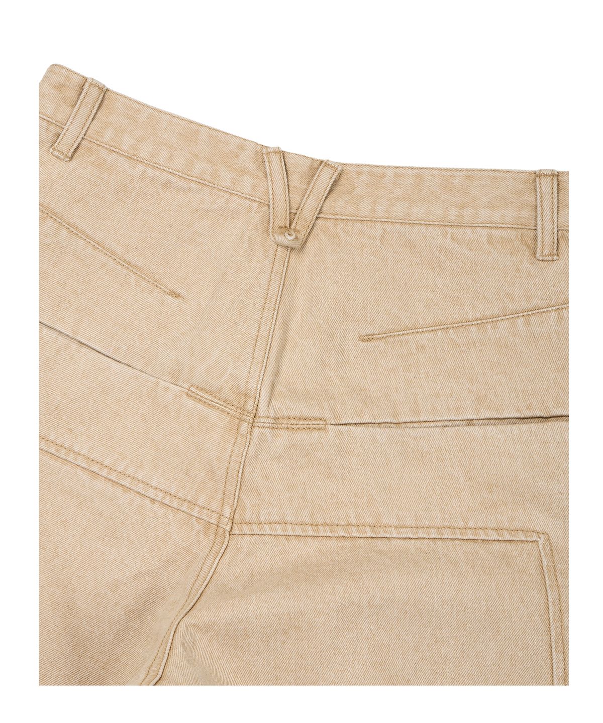 이티씨이(ETCE) SIDE POCKET CURVED DENIM (BEIGE)