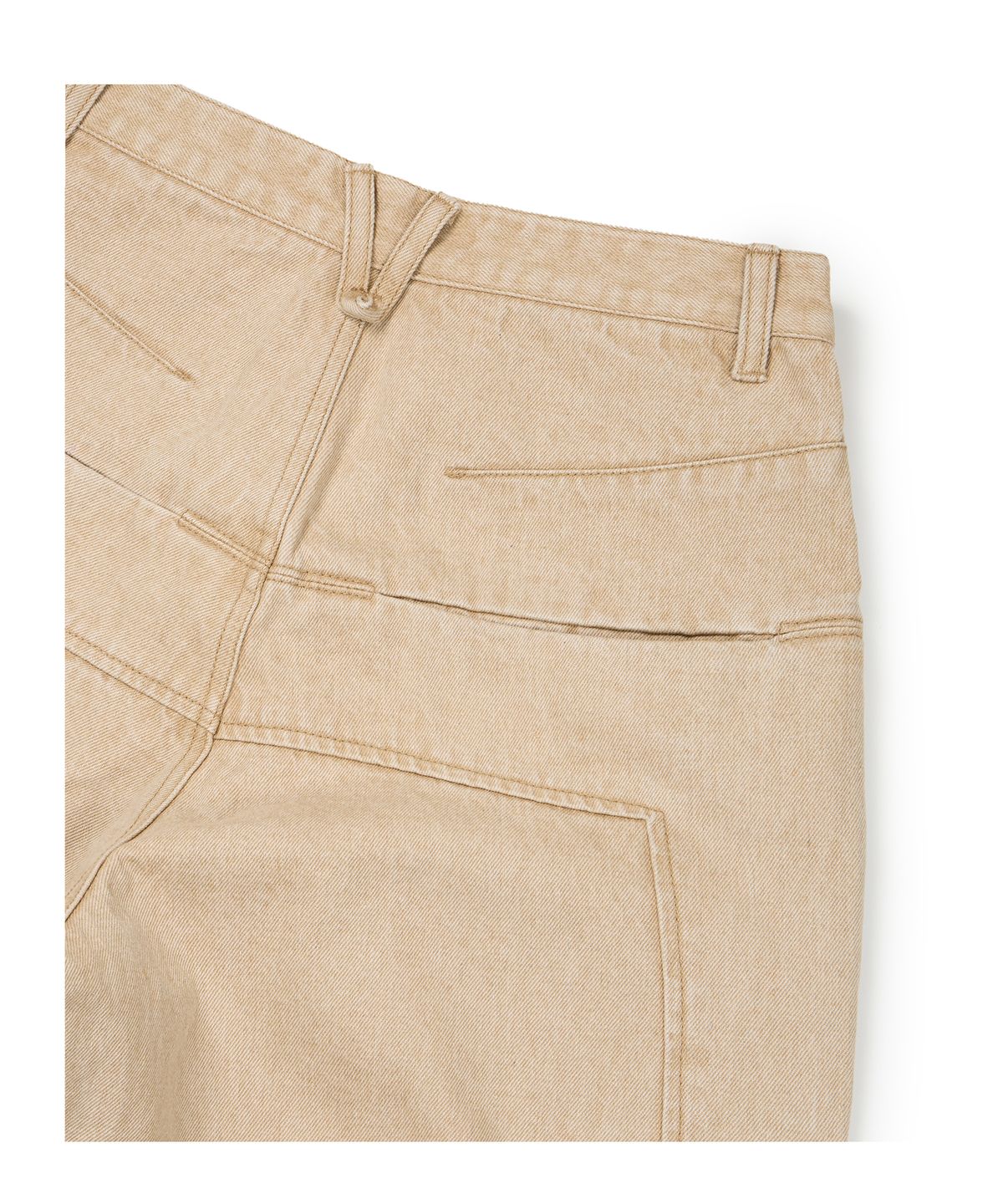 이티씨이(ETCE) SIDE POCKET CURVED DENIM (BEIGE)
