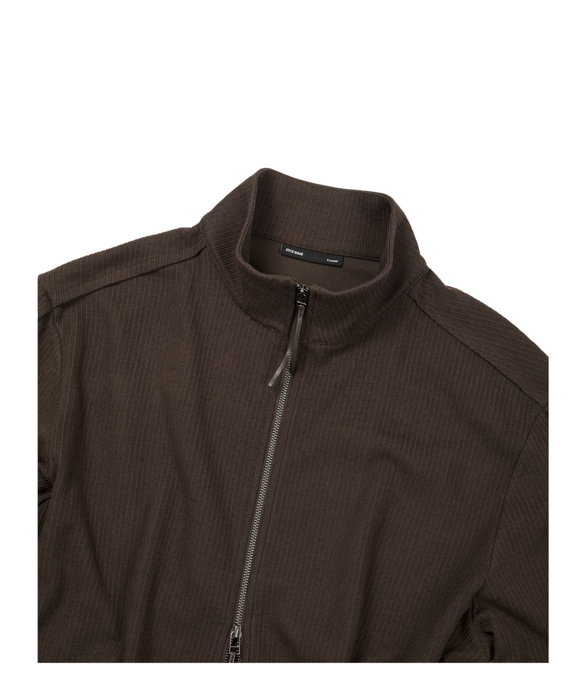 이티씨이(ETCE) (BASE) FULL KNIT ZIP UP (BROWN)