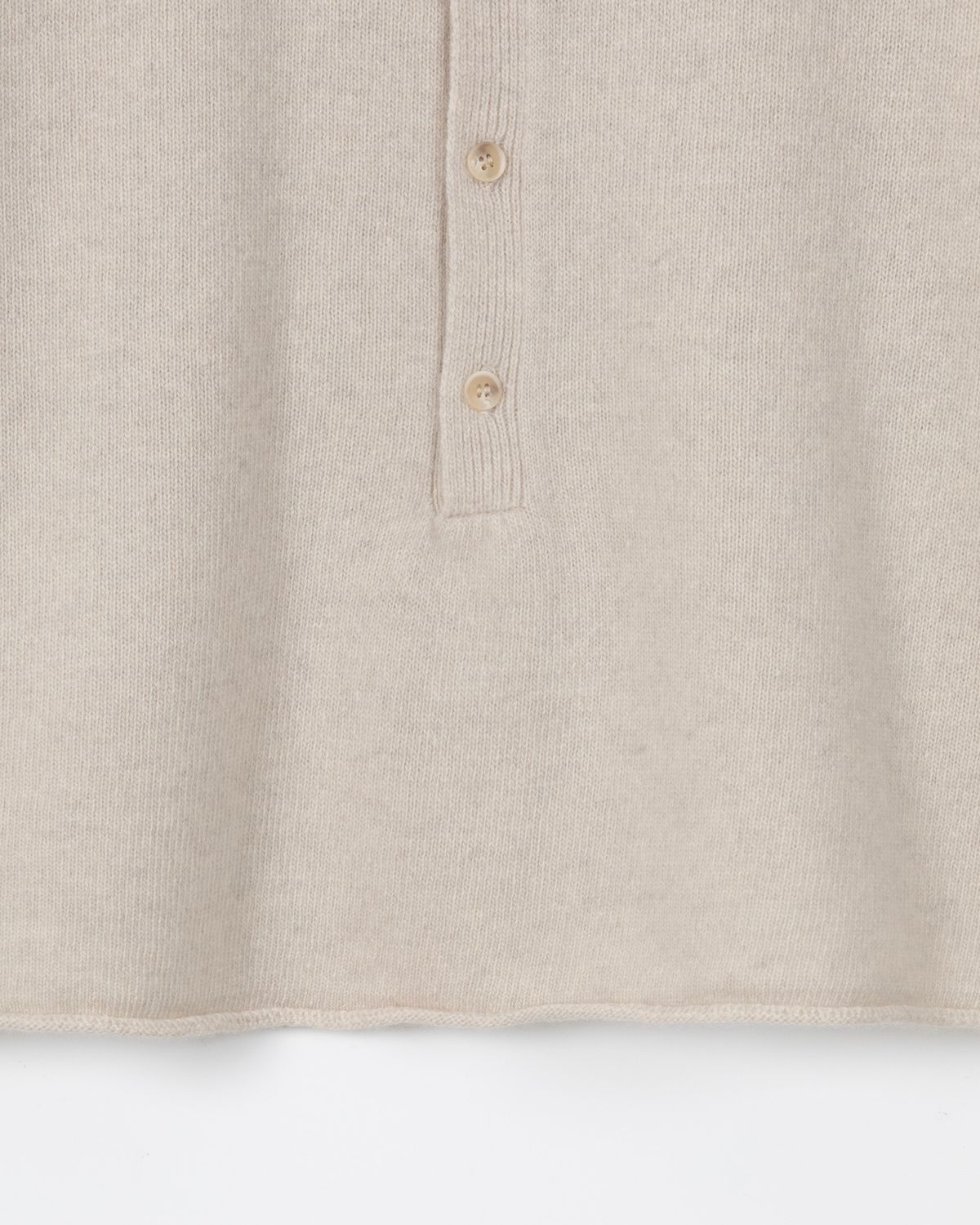 디앤드퀘스천(THEENDQUESTION) Button half-open knit top / IVORY