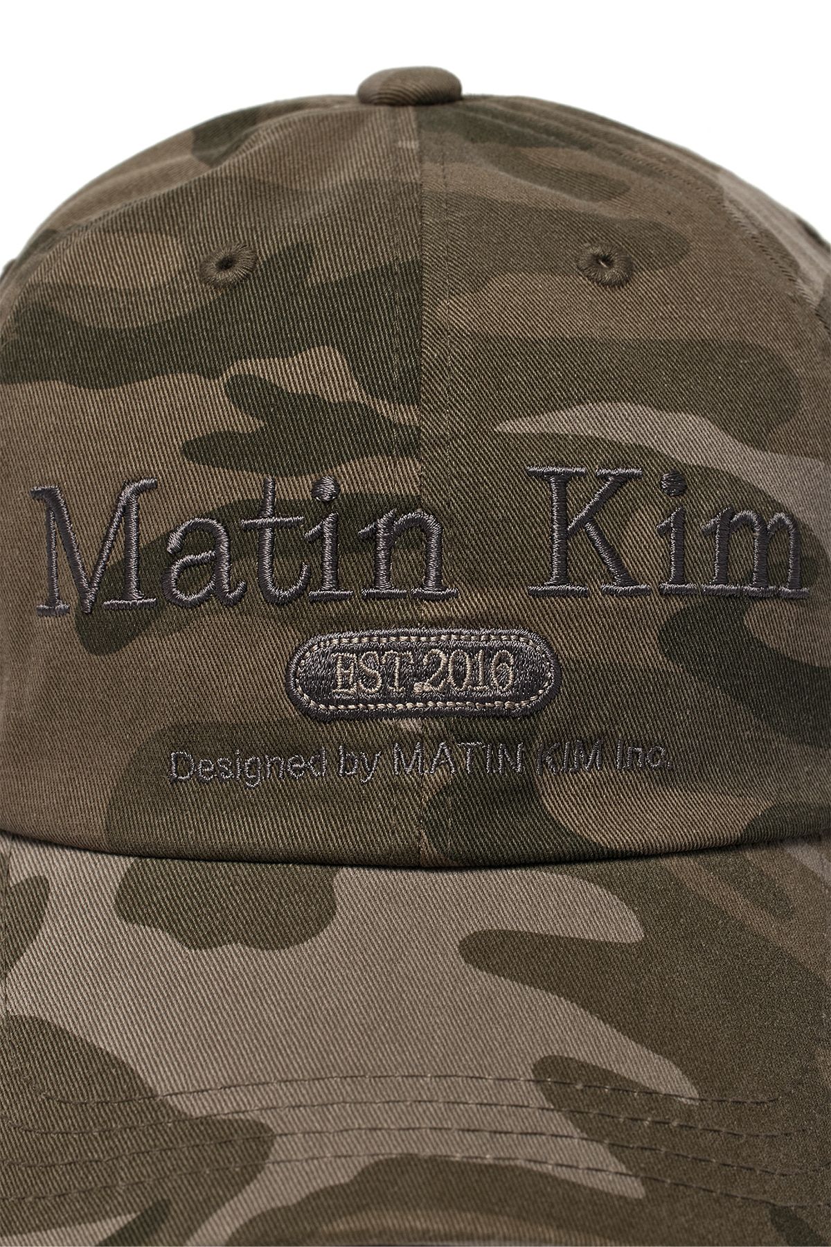 MUSINSA公式 | MATIN KIM CAMOUFLAGE LOGO BALL CAP IN KHAKI