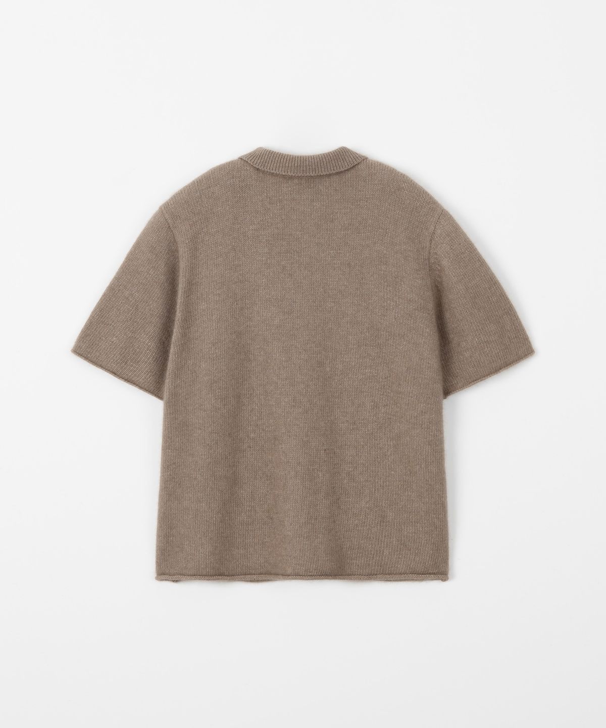 디앤드퀘스천(THEENDQUESTION) Raccoon collar knit top / DARK BEIGE