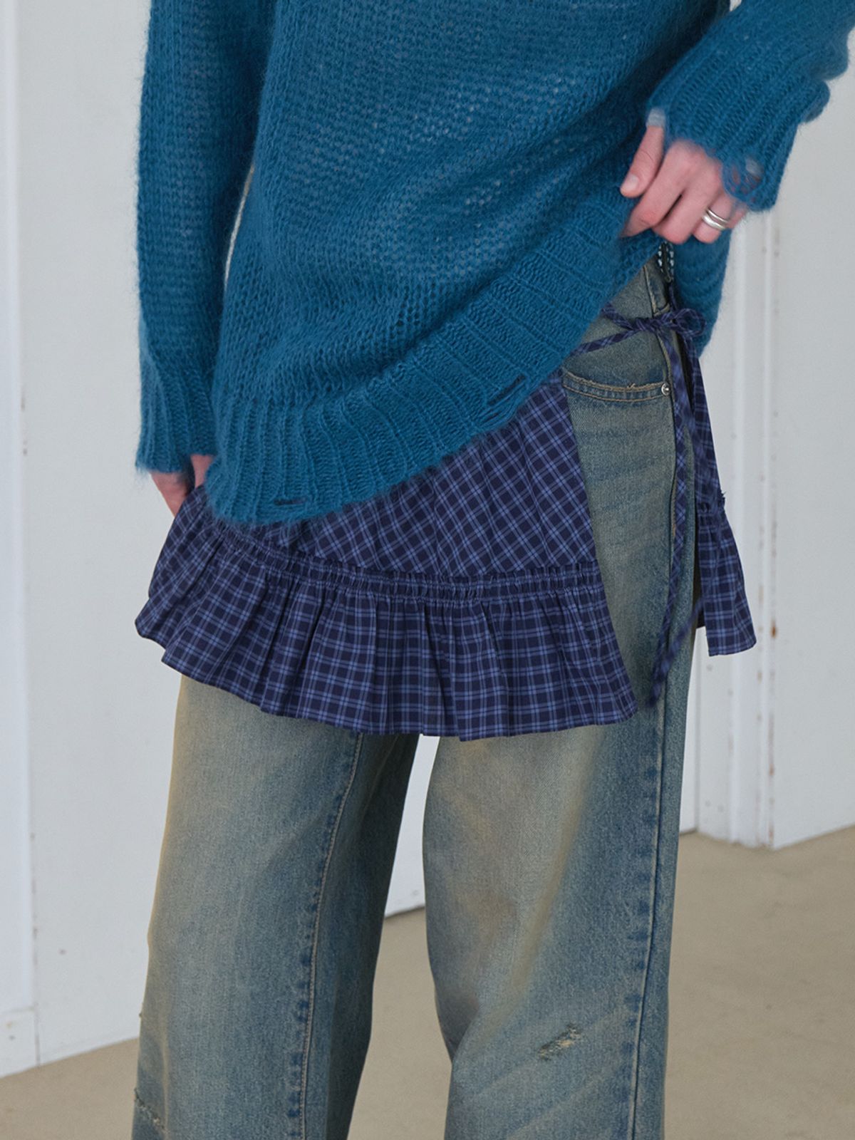 레이브(RAIVE) Check Tutu Skirt VX5AT620_2color