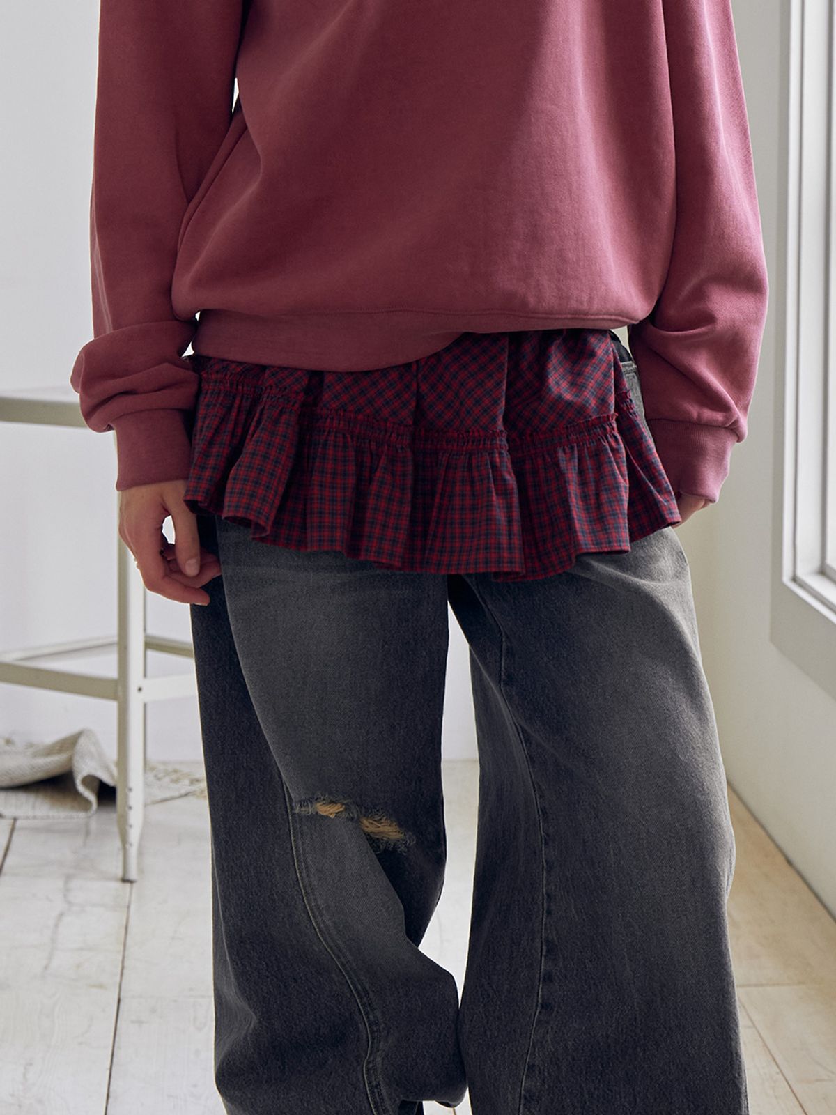 레이브(RAIVE) Check Tutu Skirt VX5AT620_2color