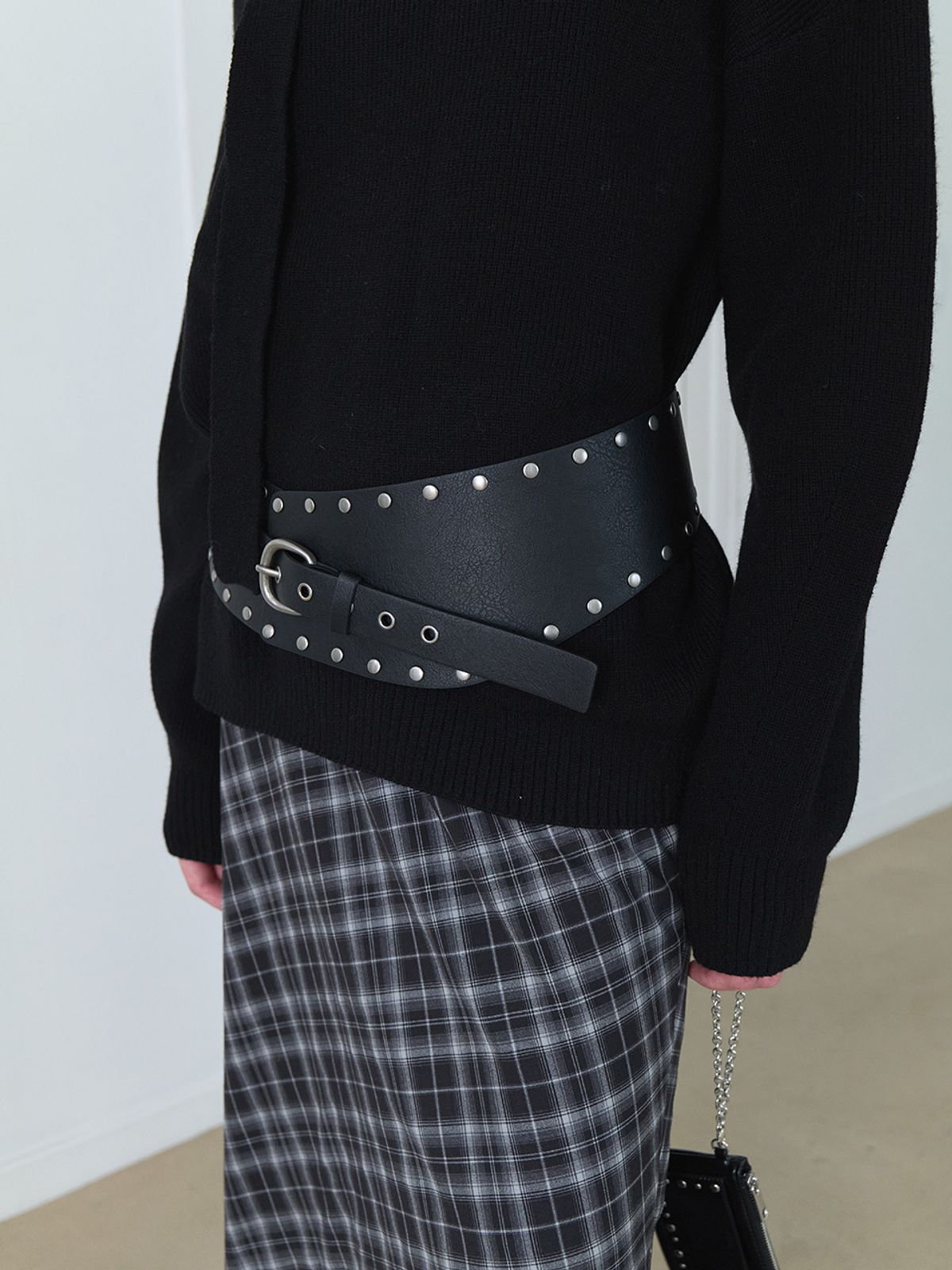 레이브(RAIVE) Wide Stud Belt VX5AT621_2color