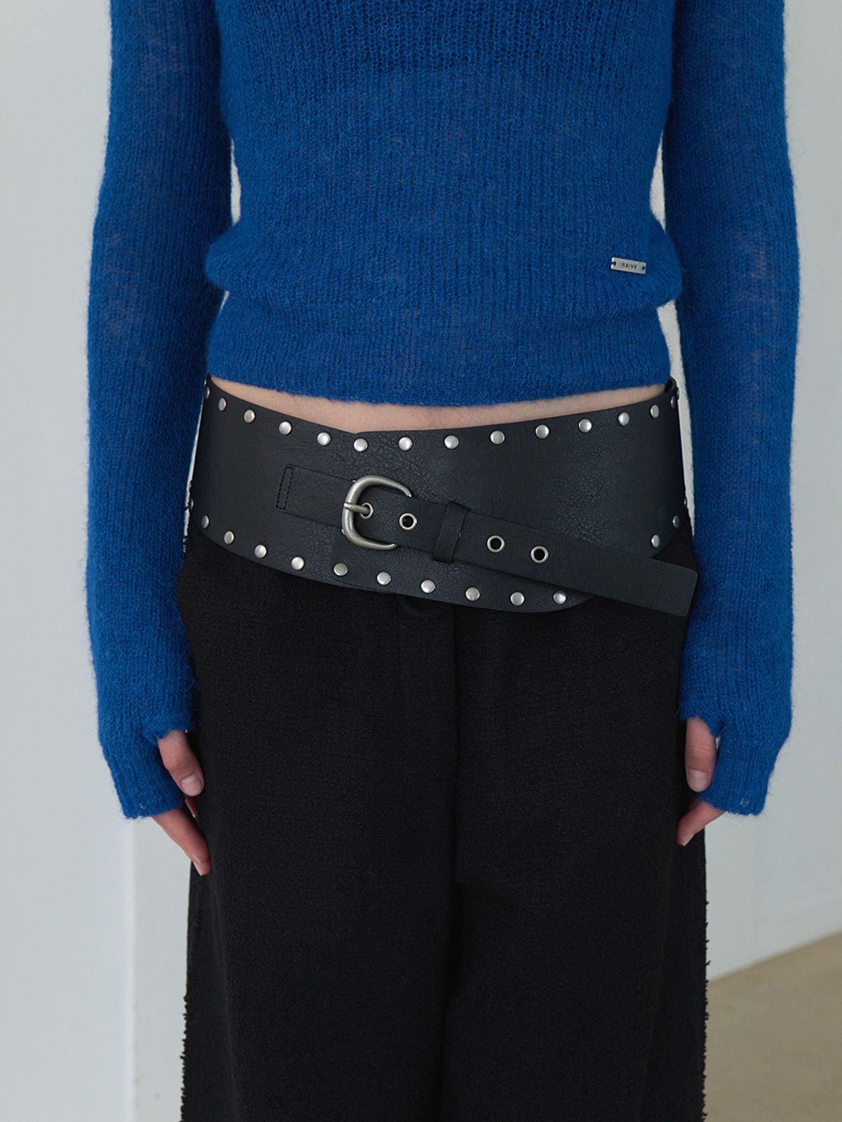 레이브(RAIVE) Wide Stud Belt VX5AT621_2color