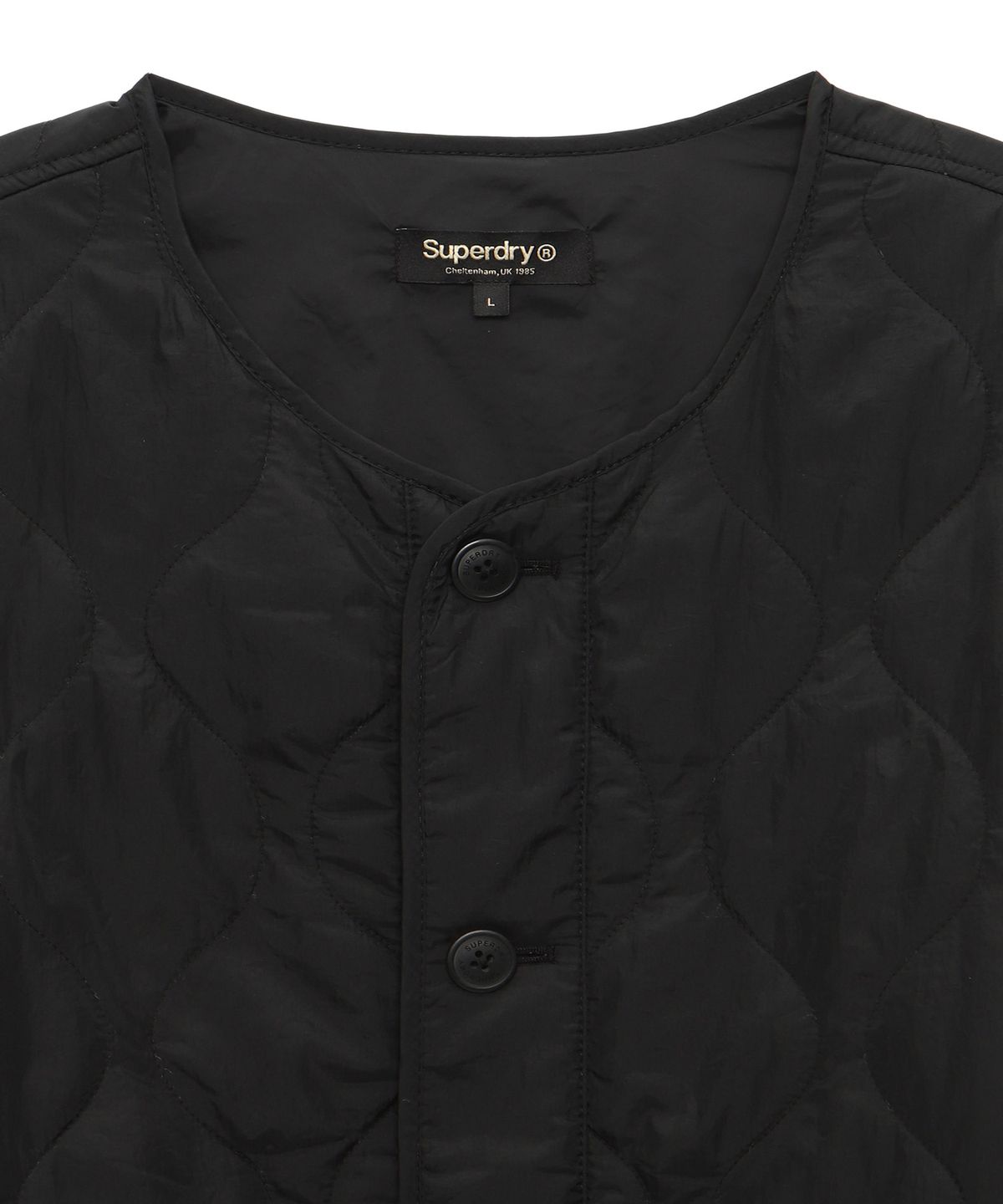 슈퍼드라이(SUPERDRY) 퀼티드 패딩 자켓 블랙