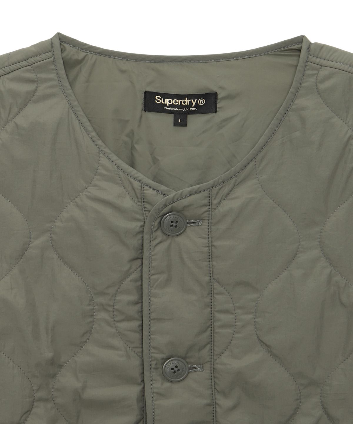 슈퍼드라이(SUPERDRY) 퀼티드 패딩 자켓 올리브