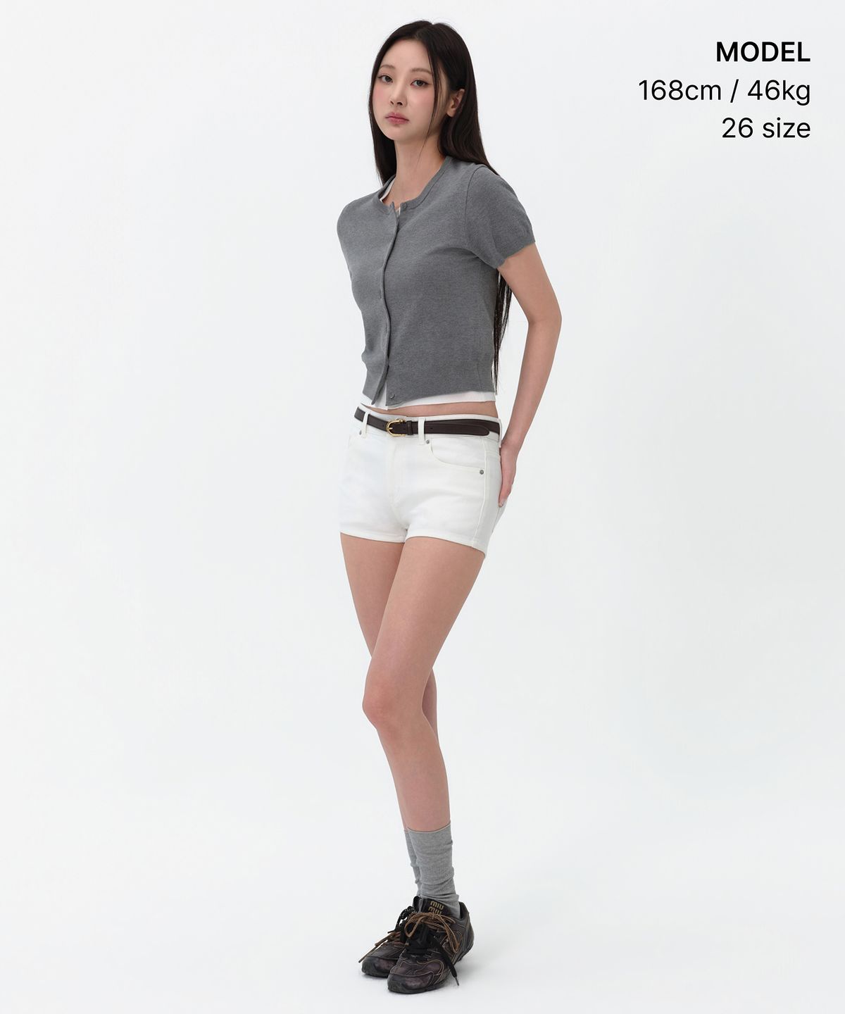 무신사 스탠다드 우먼(MUSINSA STANDARD WOMAN) 우먼즈 마이크로 데님 쇼츠 [화이트]