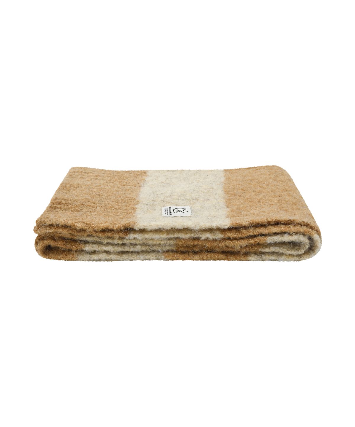 엘엠알(LMR) 블록 스트라이프 니트 머플러 BEIGE IVORY