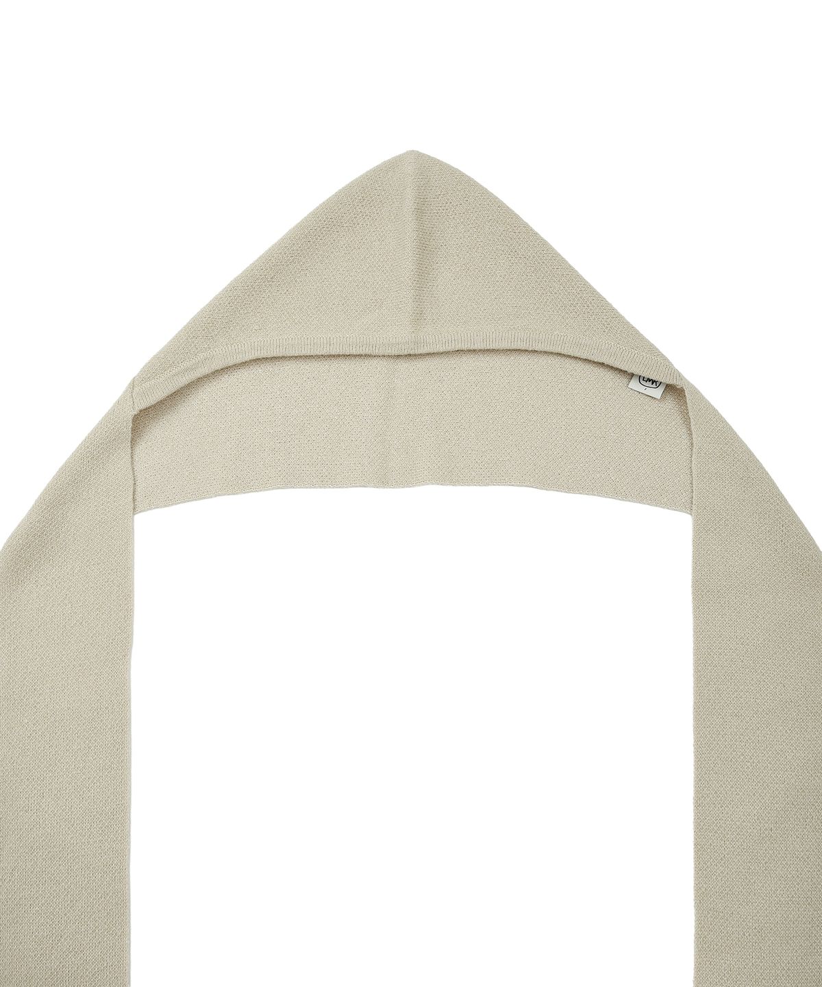 엘엠알(LMR) 그래픽 포인트 니트 후드 머플러 BEIGE