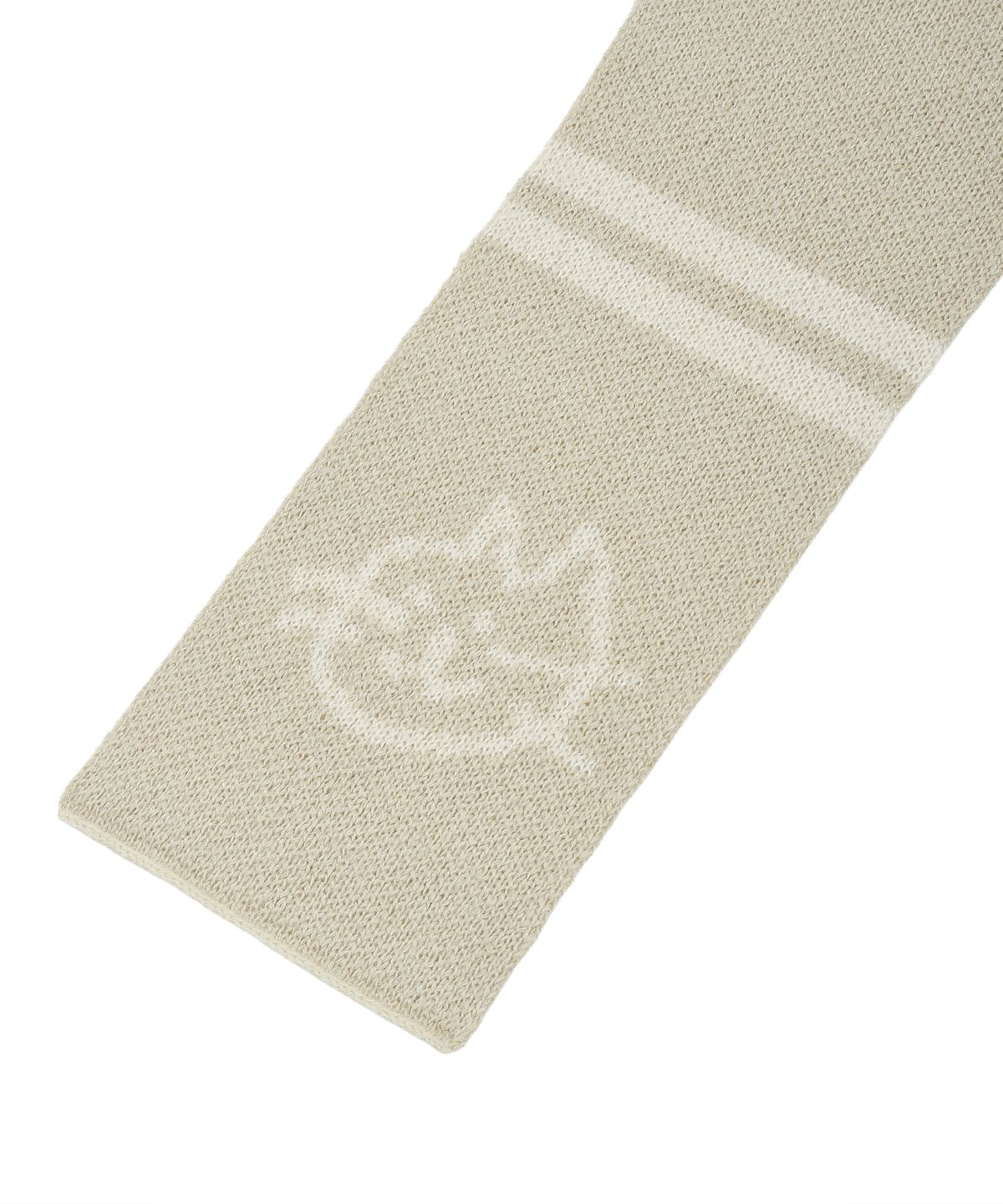 엘엠알(LMR) 그래픽 포인트 니트 후드 머플러 BEIGE