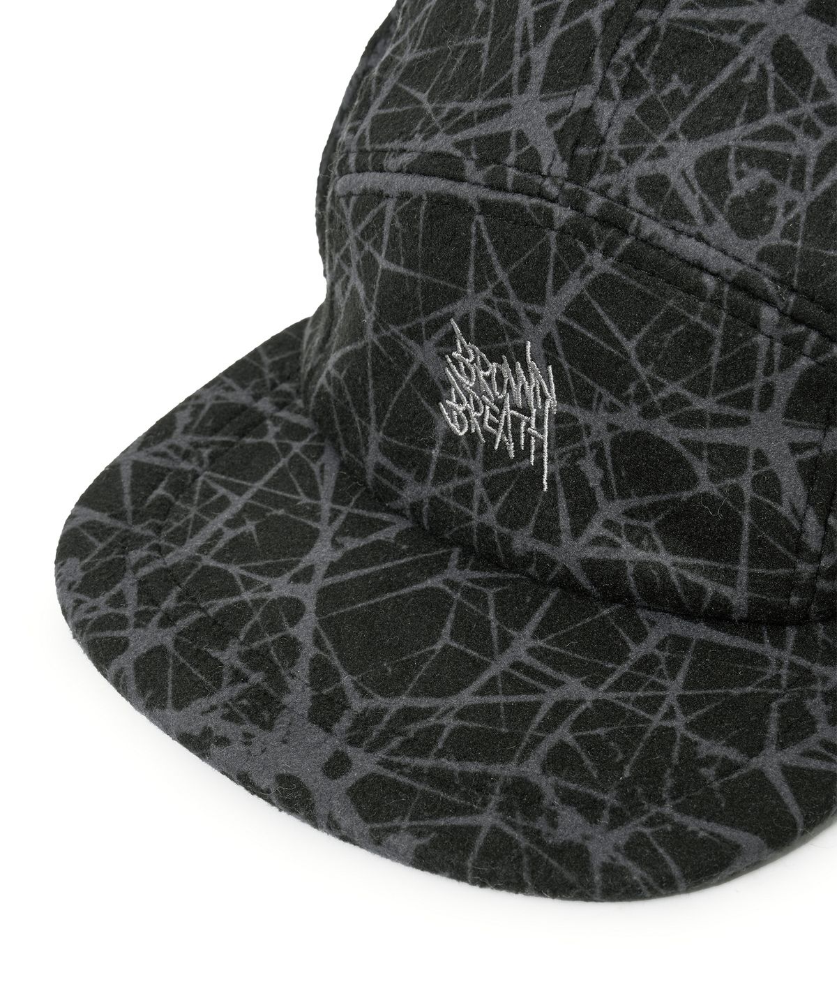 브라운브레스(BROWNBREATH) SPRAWL BOUCLE EARFLAP CAMP CAP - BLACK