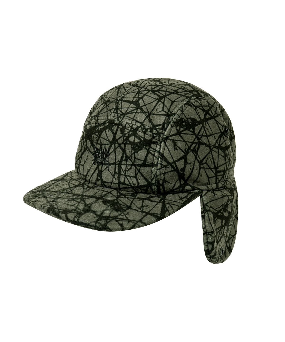 브라운브레스(BROWNBREATH) SPRAWL BOUCLE EARFLAP CAMP CAP - KHAKI