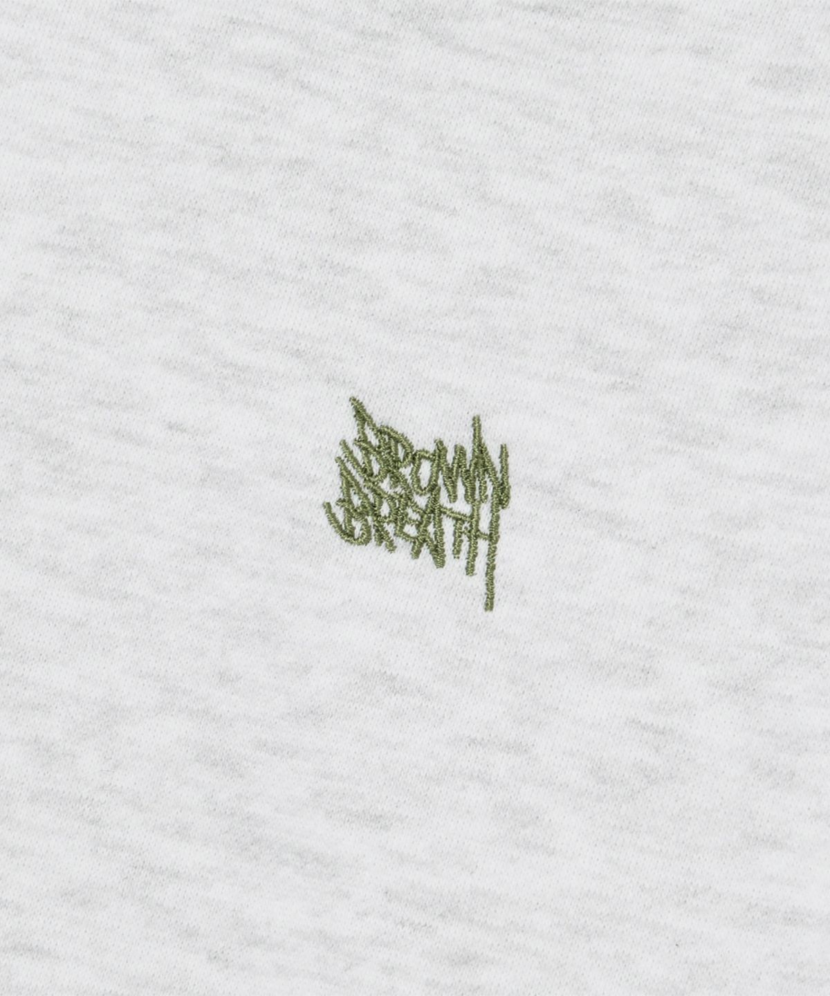 브라운브레스(BROWNBREATH) W TAG CROP HOODIE - ASH