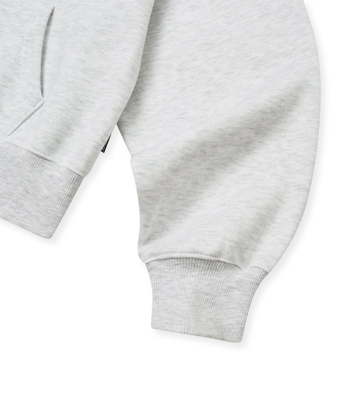 브라운브레스(BROWNBREATH) W TAG CROP HOODIE - ASH