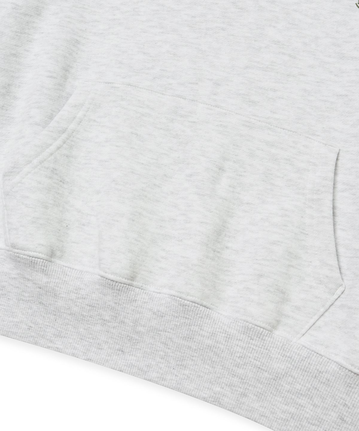 브라운브레스(BROWNBREATH) W TAG CROP HOODIE - ASH