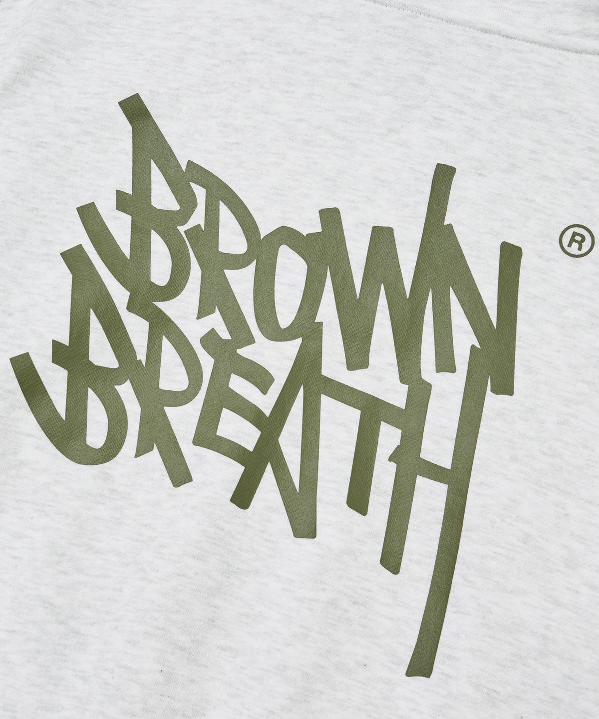 브라운브레스(BROWNBREATH) W TAG CROP HOODIE - ASH