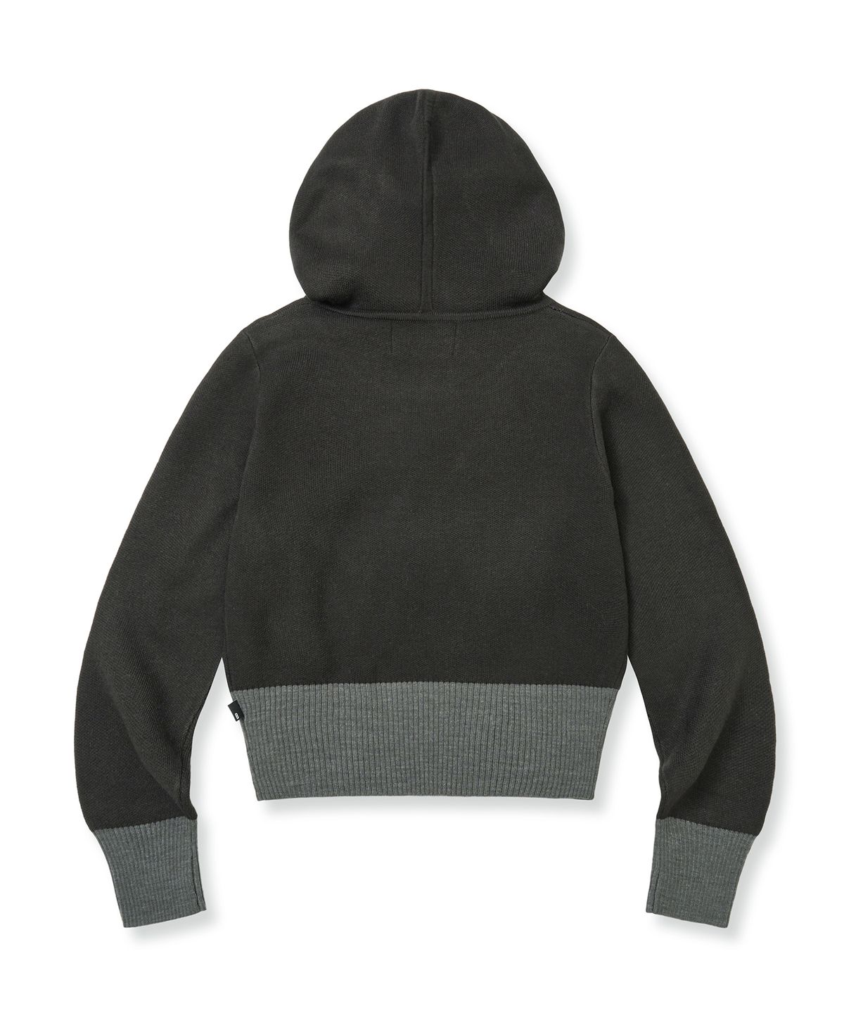 브라운브레스(BROWNBREATH) W BB SLIM FIT KNIT HOODIE - CHARCOAL